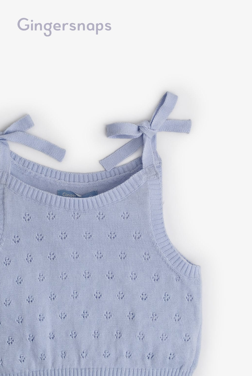 جينجرسنابس بلوزة بناتي مخرم حمالات أزرق