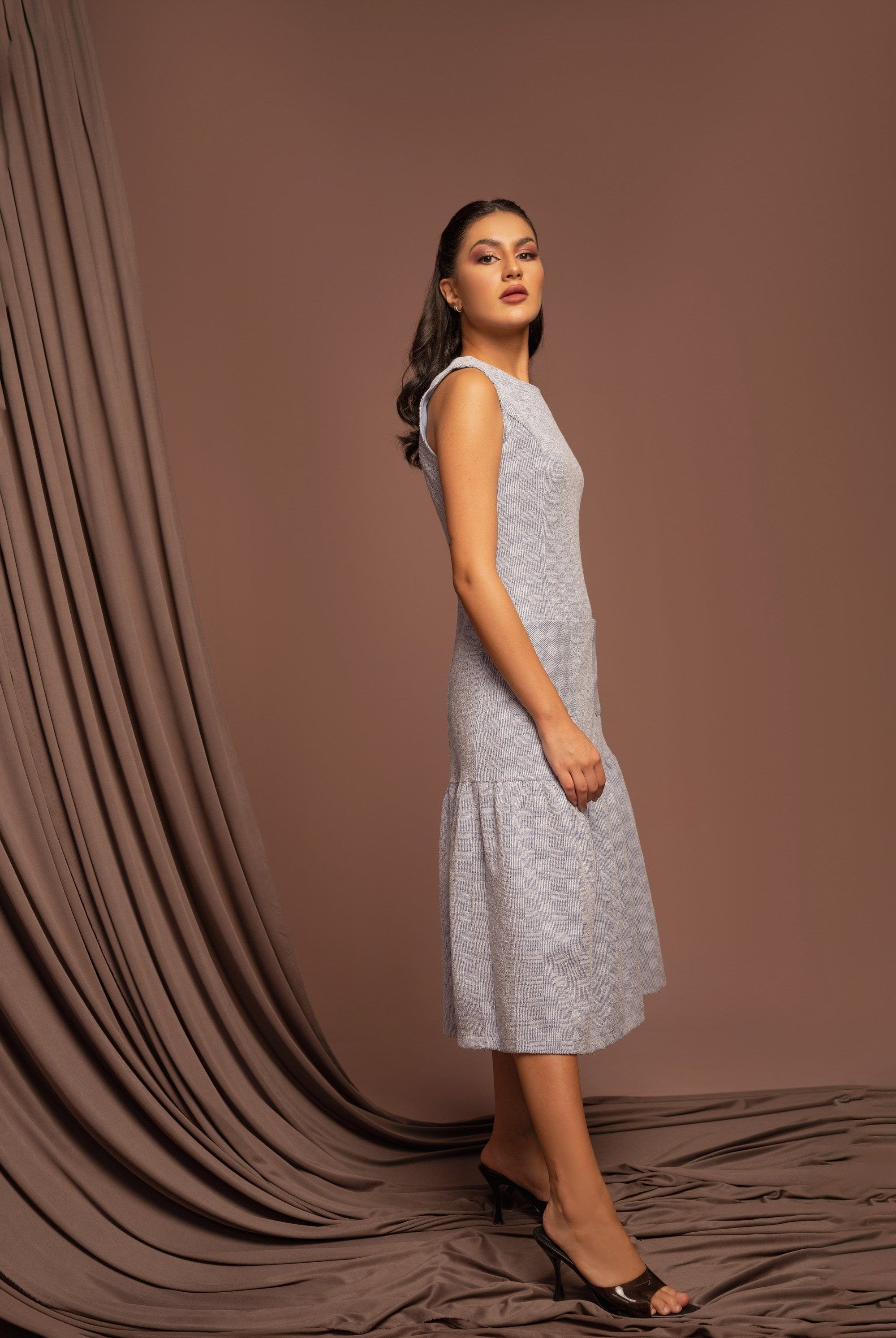 نتشي فستان كت نسائي ميدي