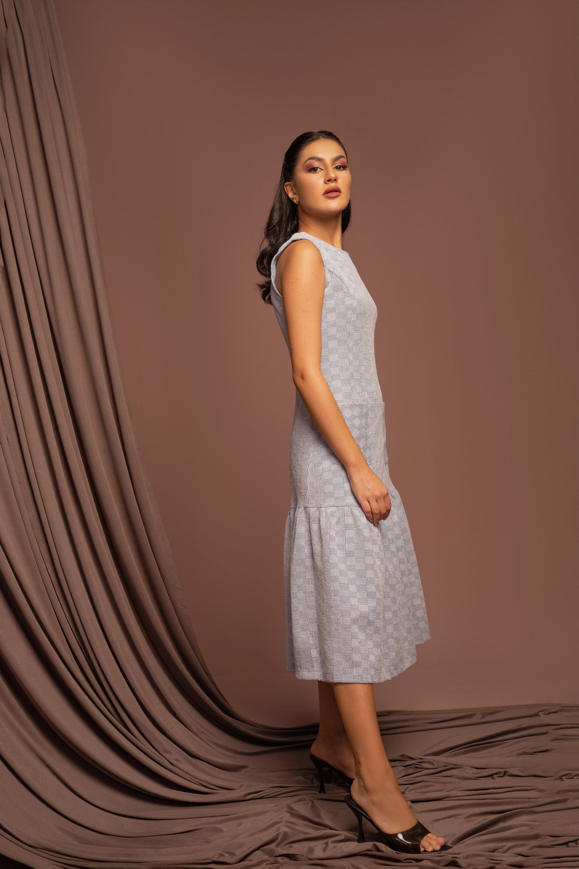 نتشي فستان كت نسائي ميدي