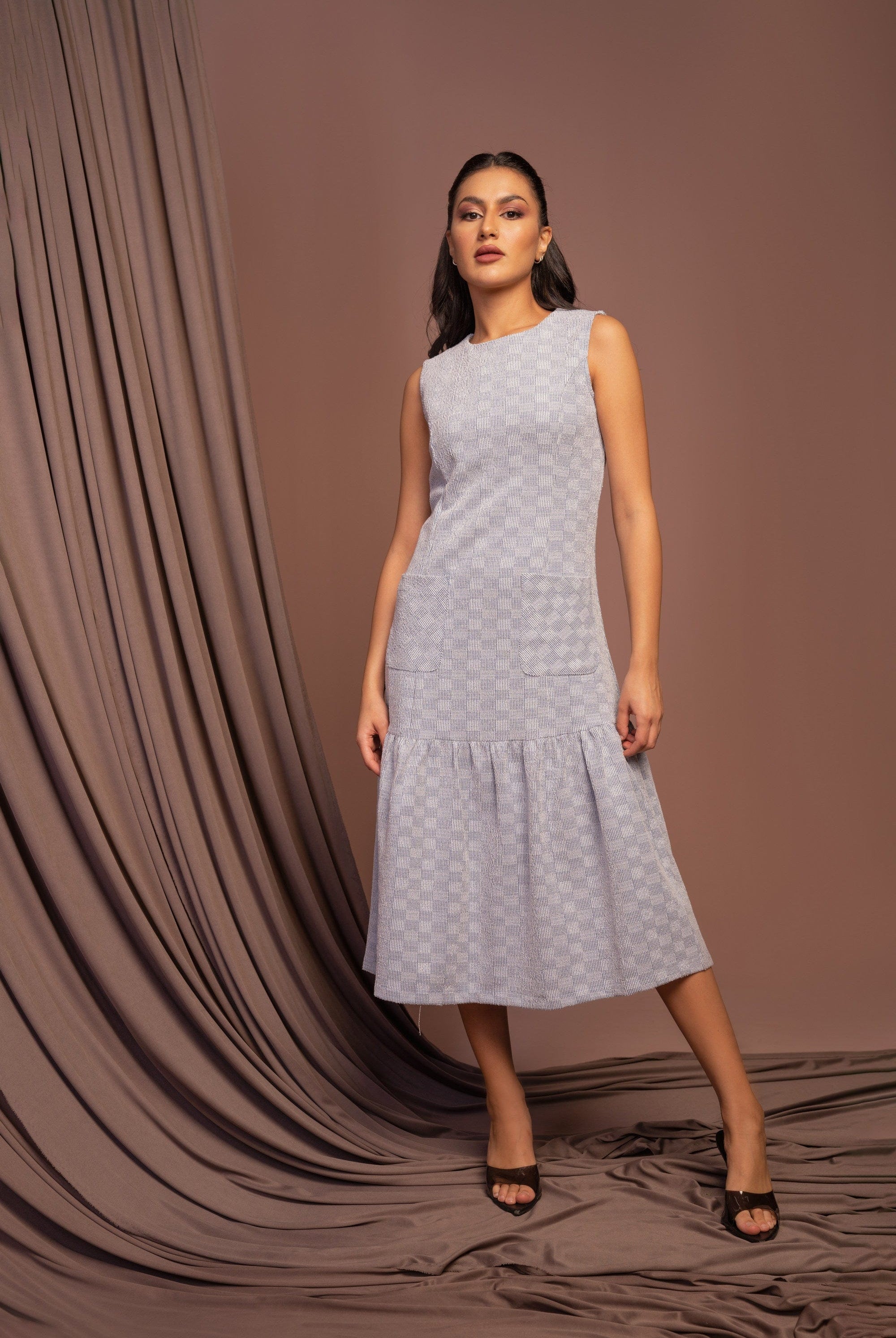 نتشي فستان كت نسائي ميدي