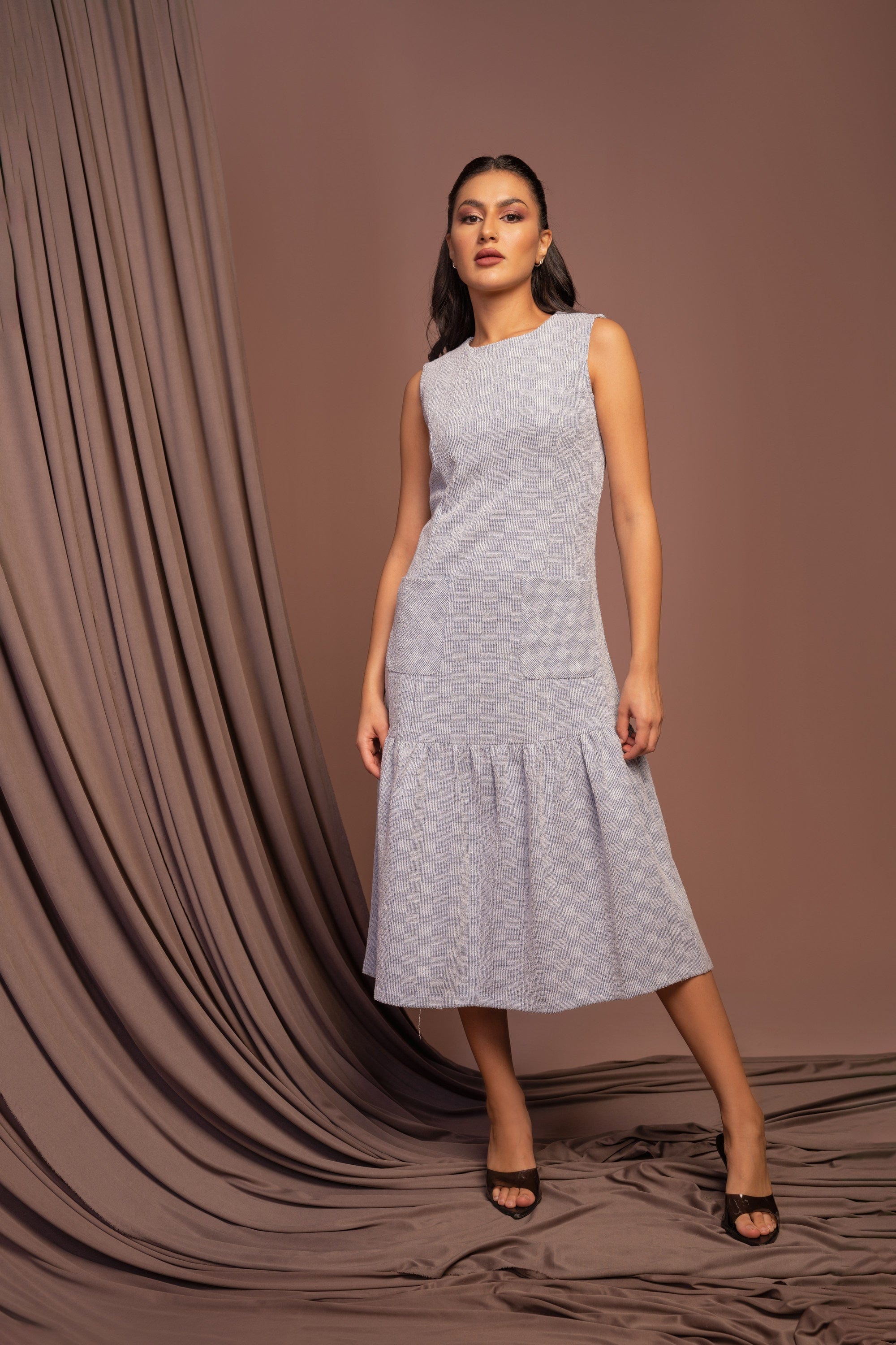 نتشي فستان كت نسائي ميدي