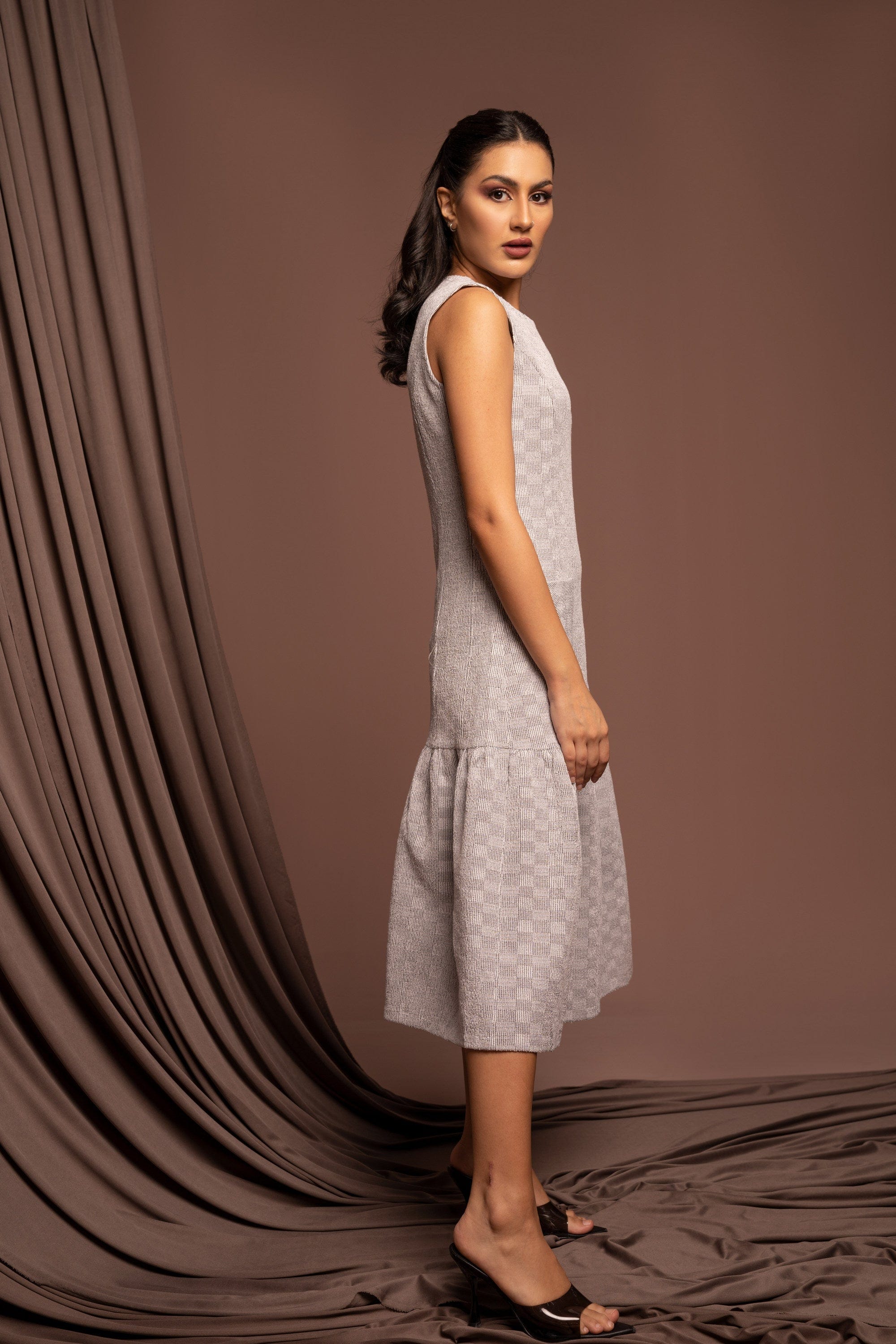 نتشي فستان كت نسائي ميدي