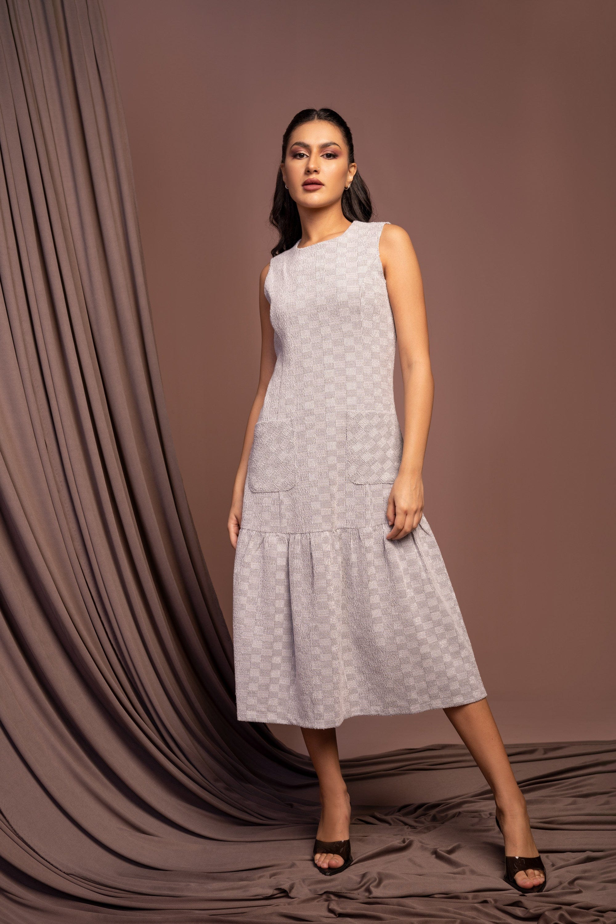 نتشي فستان كت نسائي ميدي