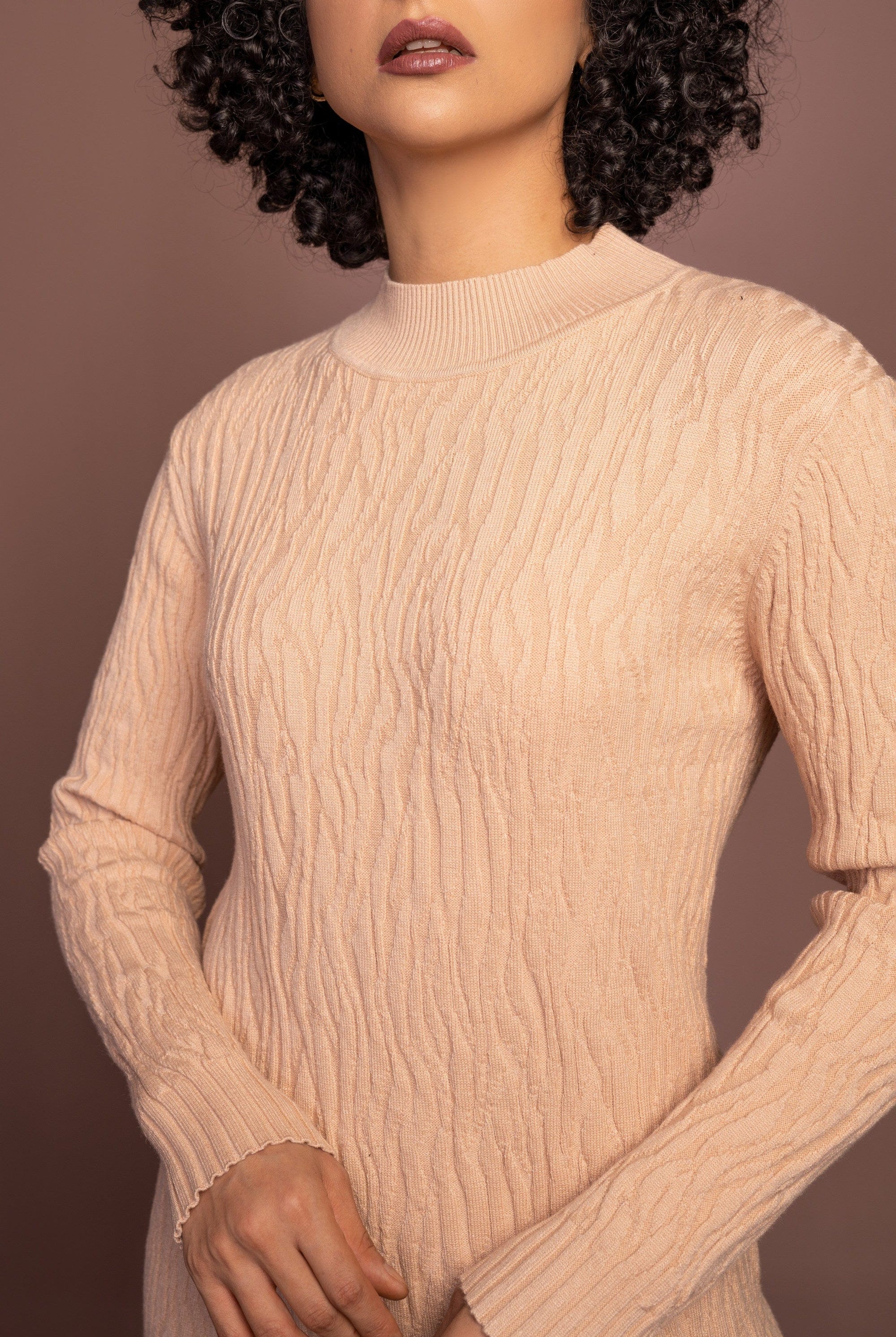 نتشي فستان ضيق نسائي ميدي مكسر