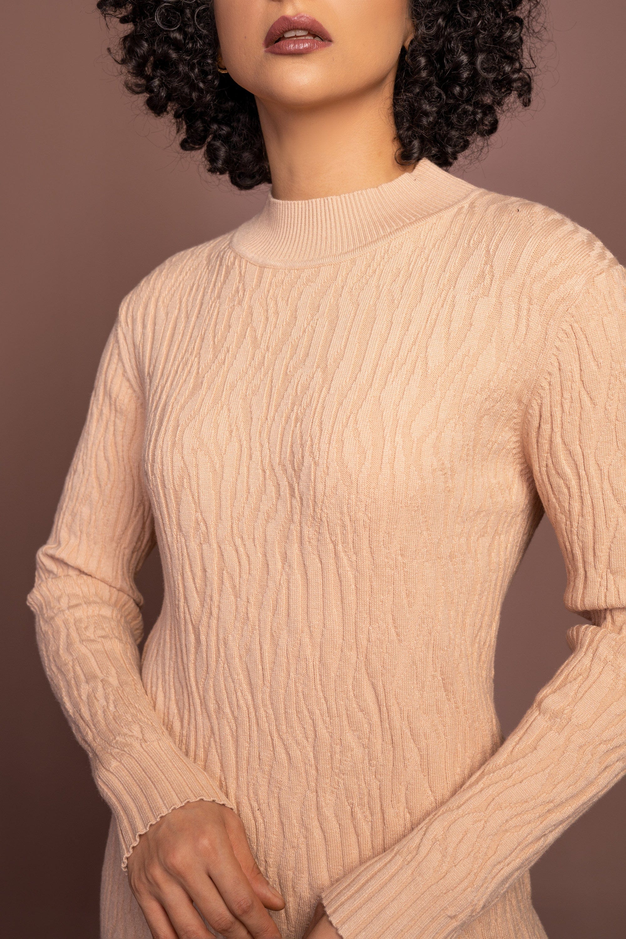 نتشي فستان ضيق نسائي ميدي مكسر