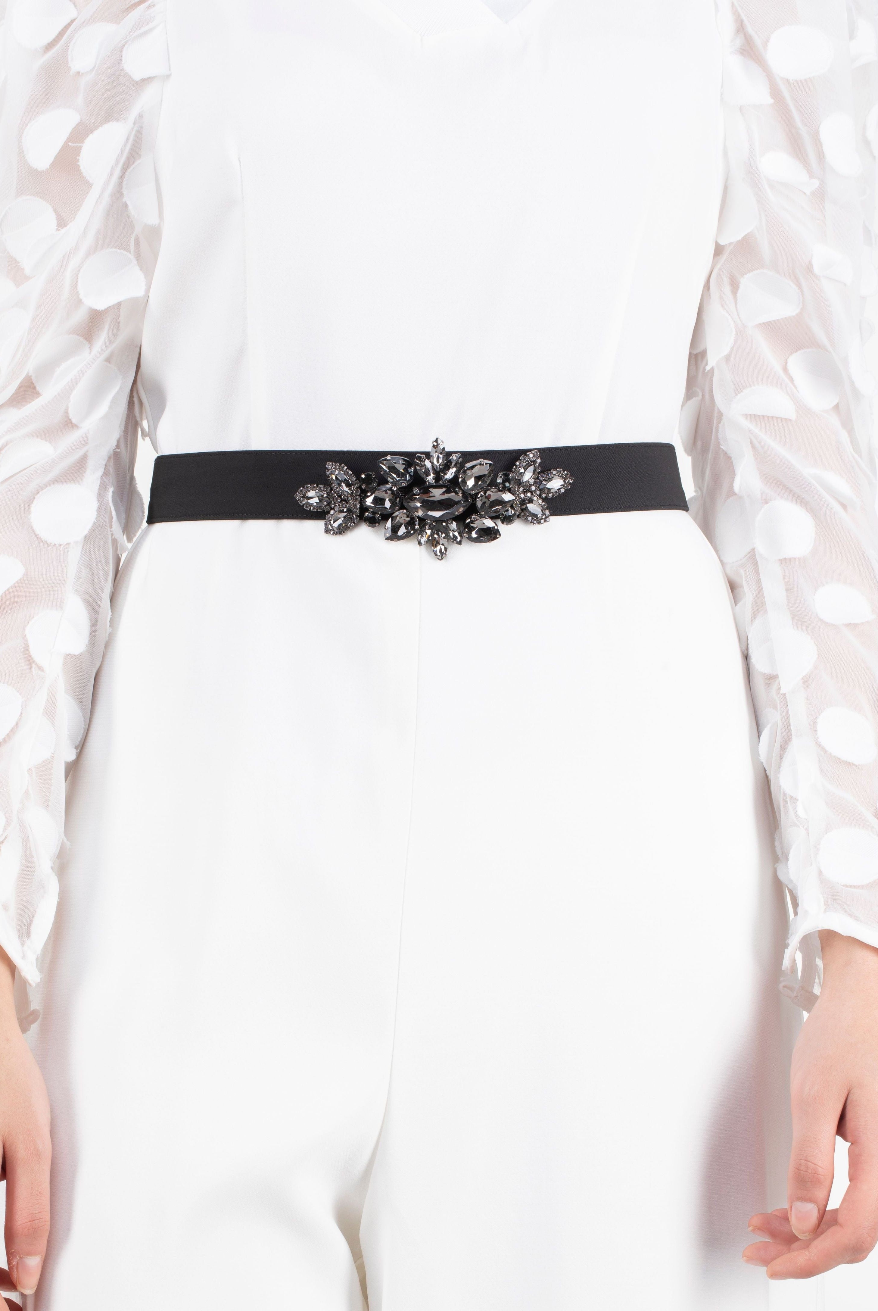 نتشي حزام رفيع مرصع بحجارة في المنتصف نسائي