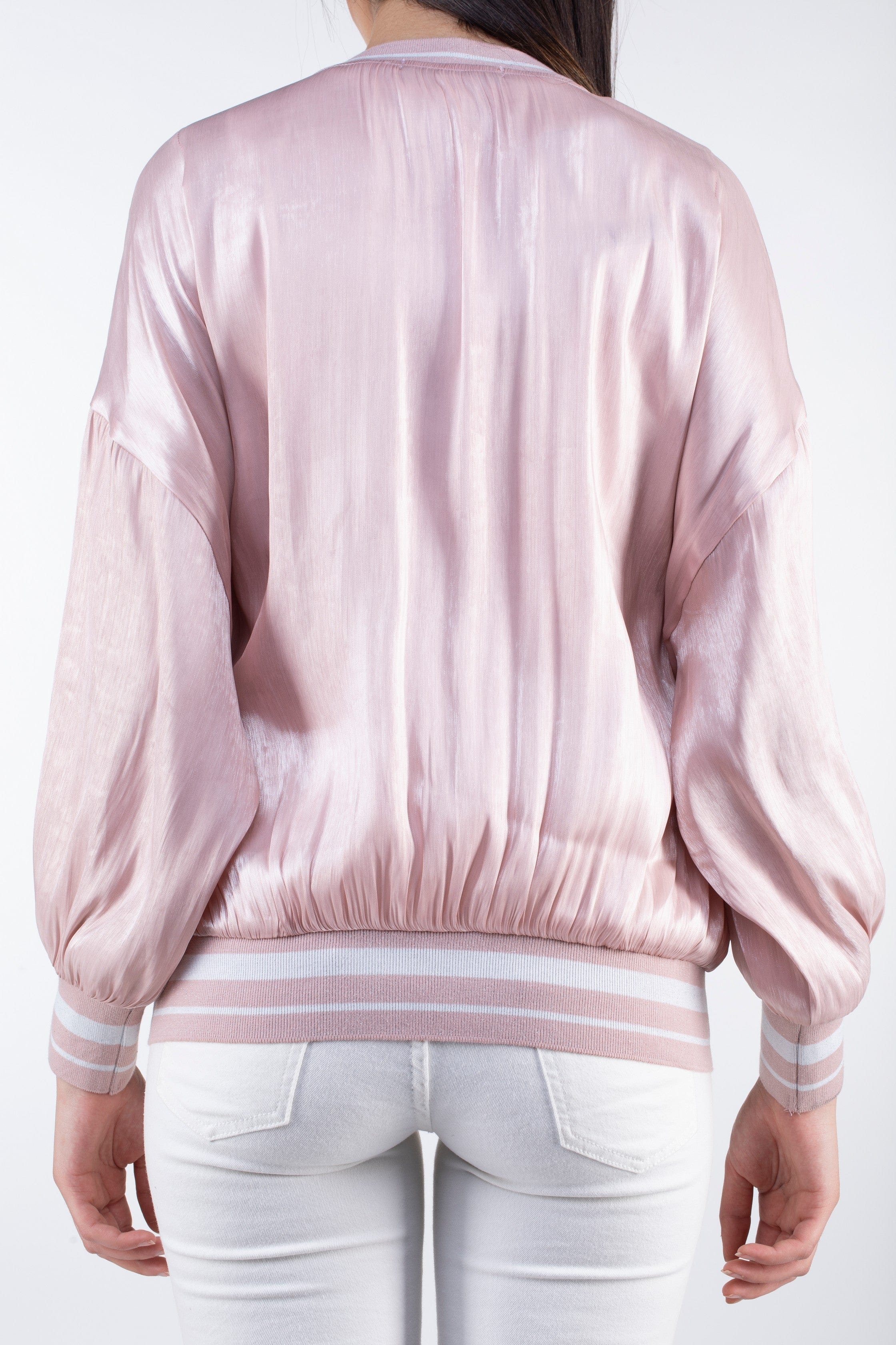 كيتشن جاكيت بسحاب بدون ياقة كم طويل نسائي