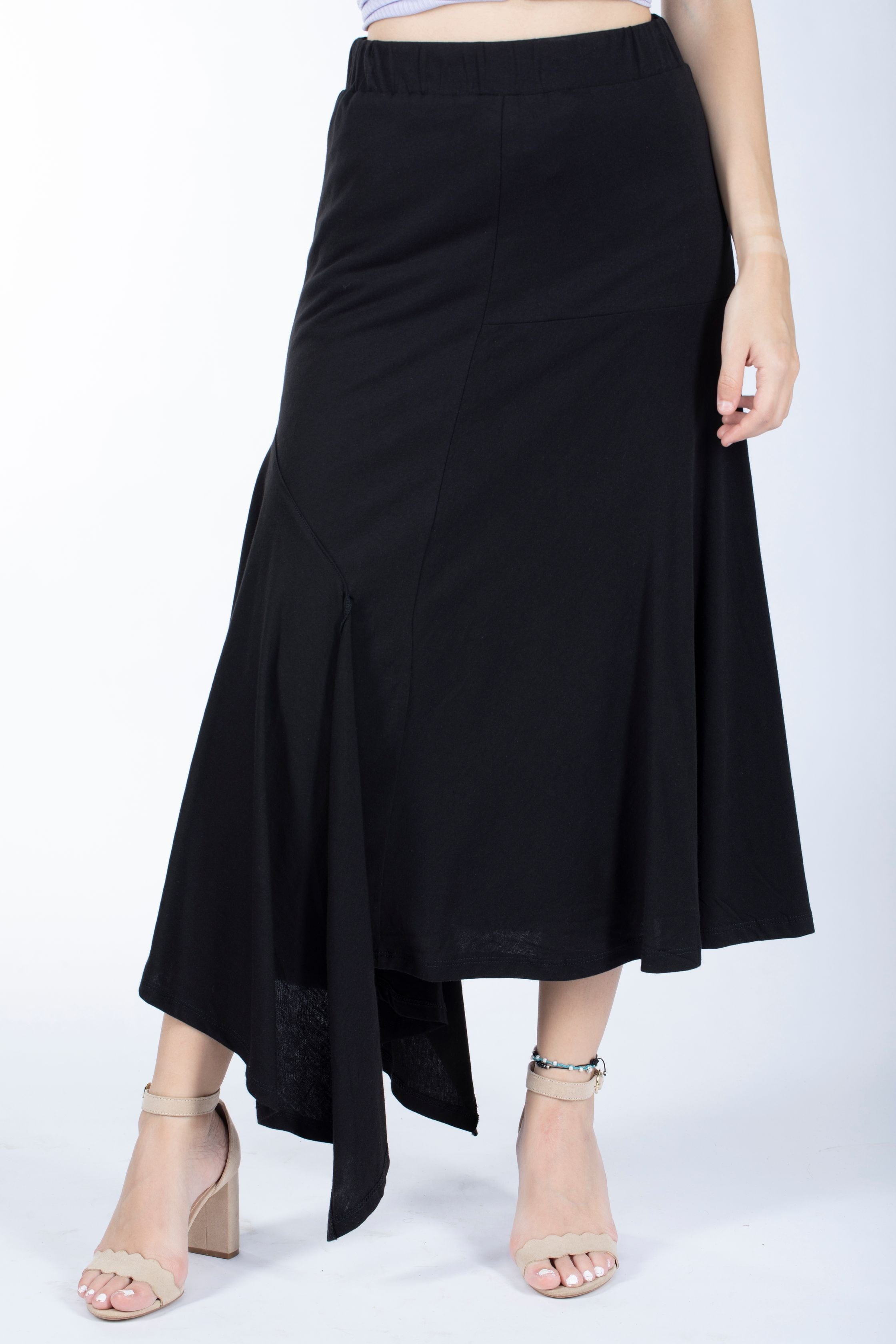 كيتشن تنورة ميدي سادة طويلة من الجانب