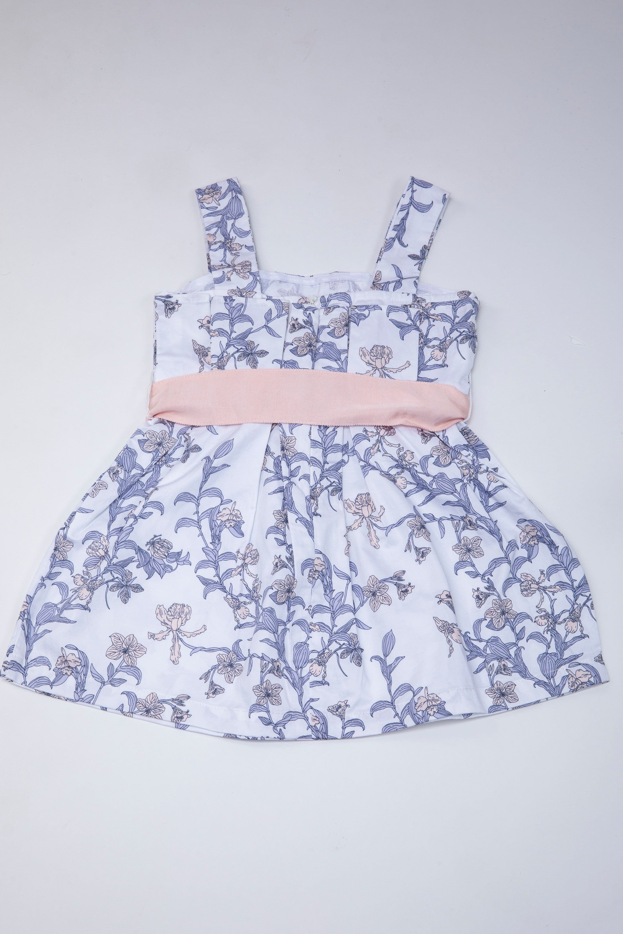 جينجرسنابس فستان بناتي مشجر حمالات بفيونكة على الخصر متعدد الألوان