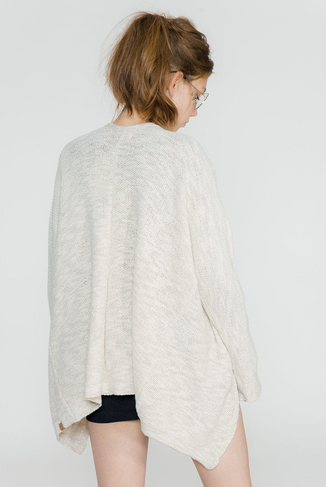 شانا جاكيت طويل سادة بأكمام طويلة نسائي مزيج رمادي فاتح