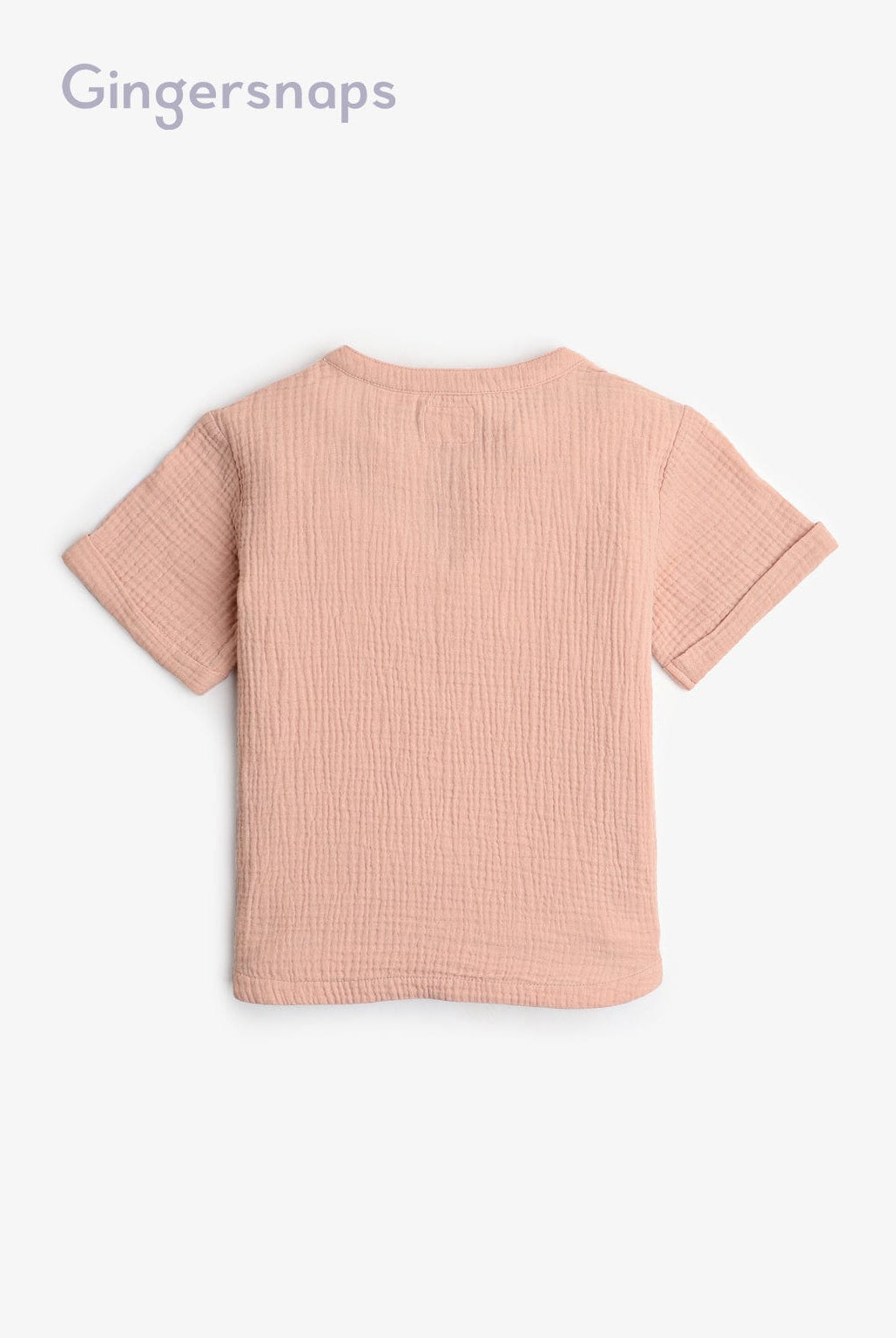 جينجرسنابس قميص بدون ازرار أولادي بكشكشة أحمر بنفسجي