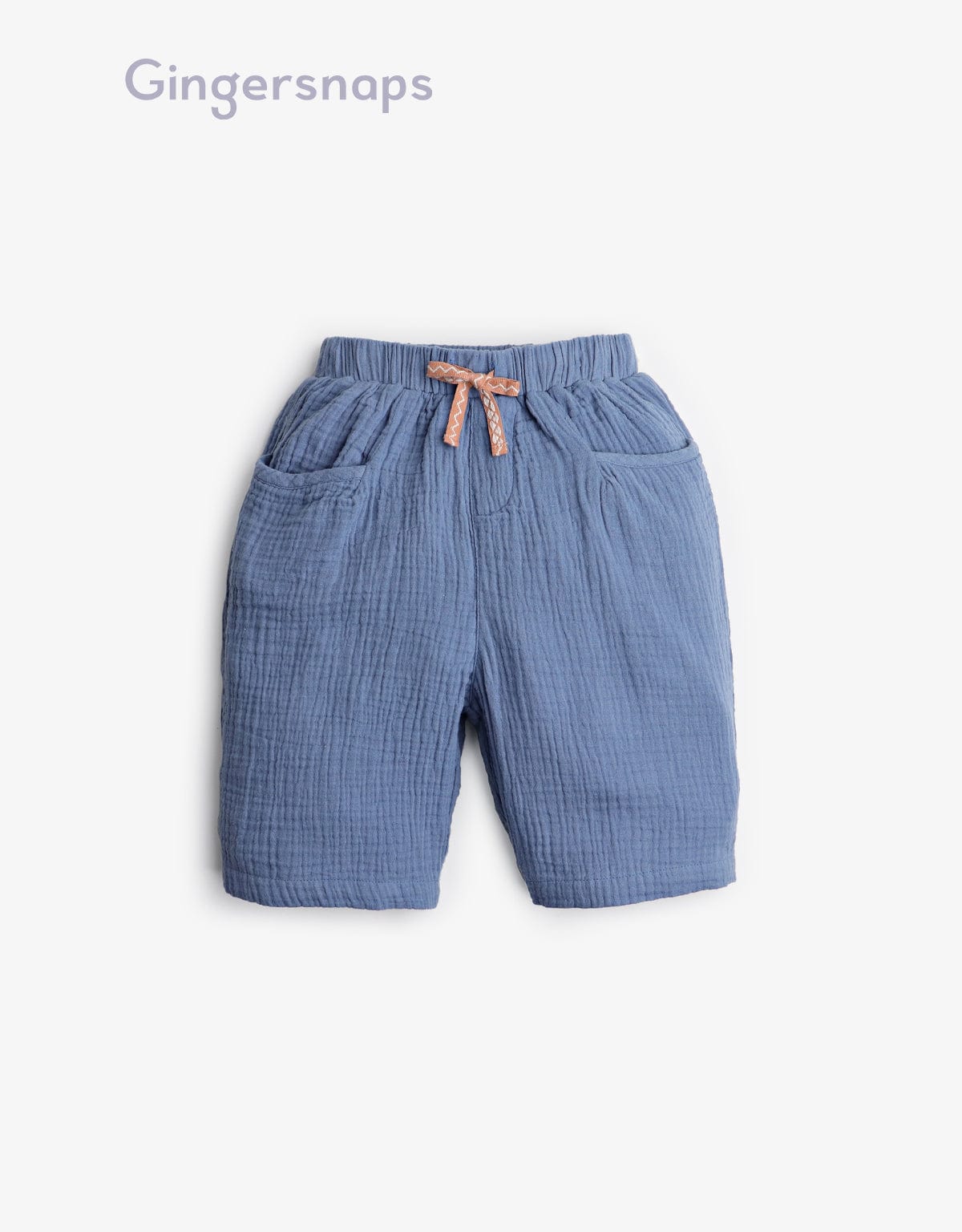 جينجرسنابس شورت أولادي طويل برباط أزرق