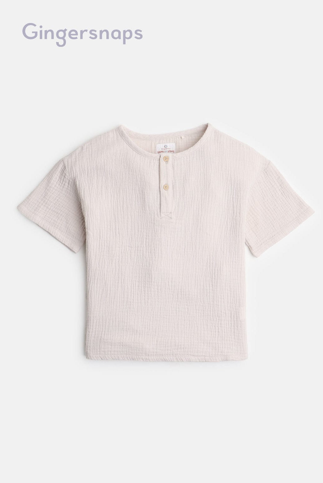 جينجرسنابس قميص نص كم أولادي بكسرات بيج