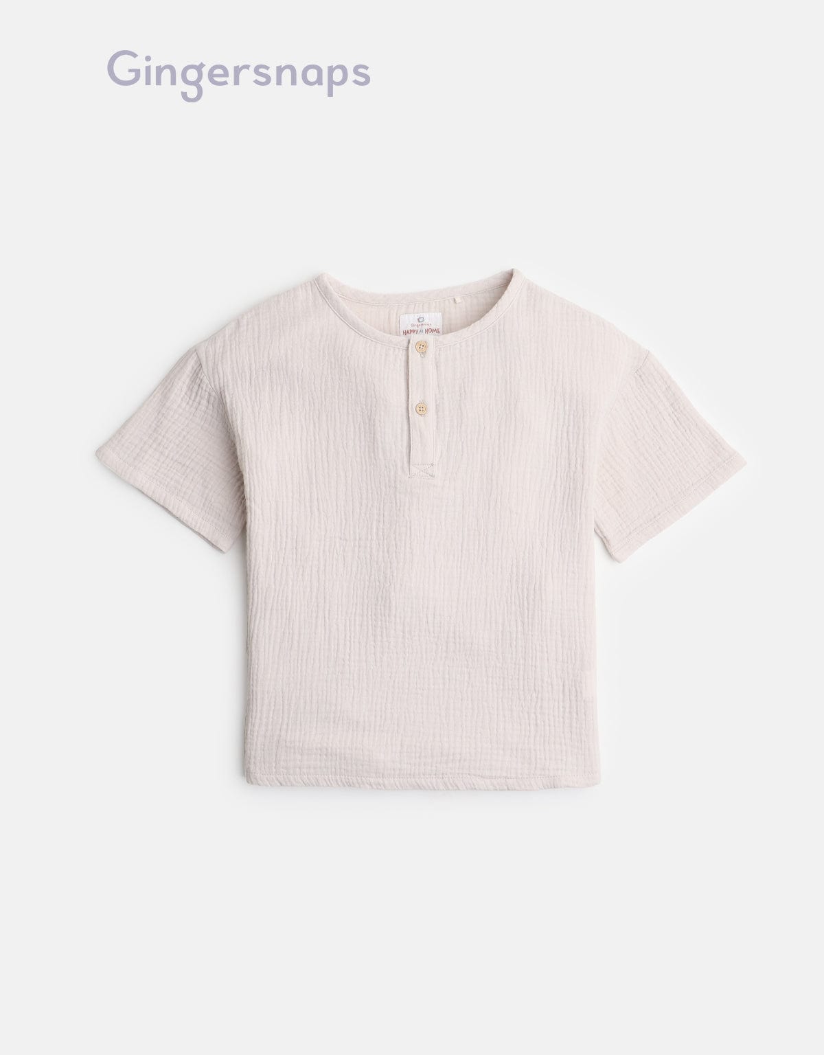 جينجرسنابس قميص نص كم أولادي بكسرات بيج