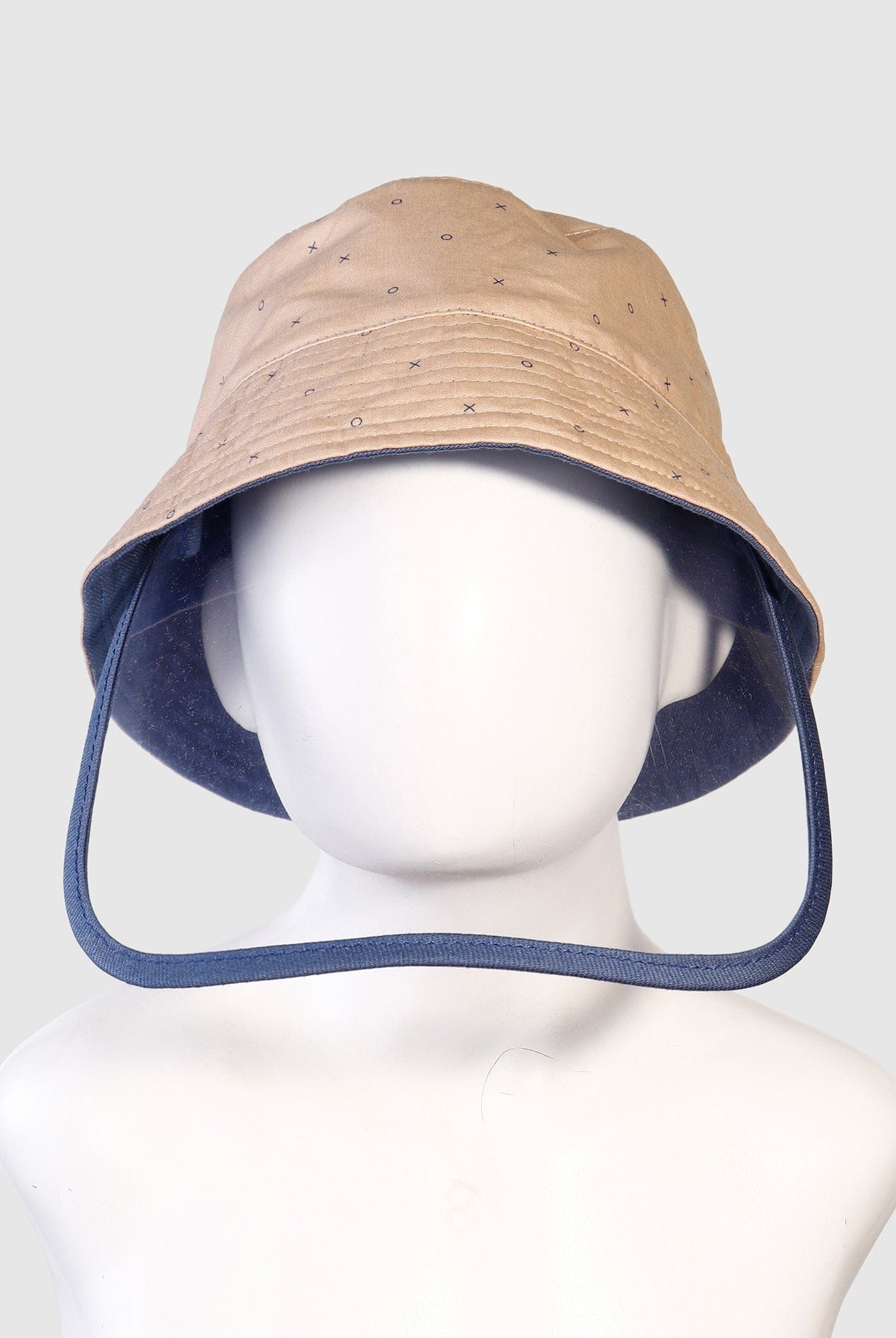 جينجرسنابس قبعة بنقشة نجود ولادي البيج/الأزرق