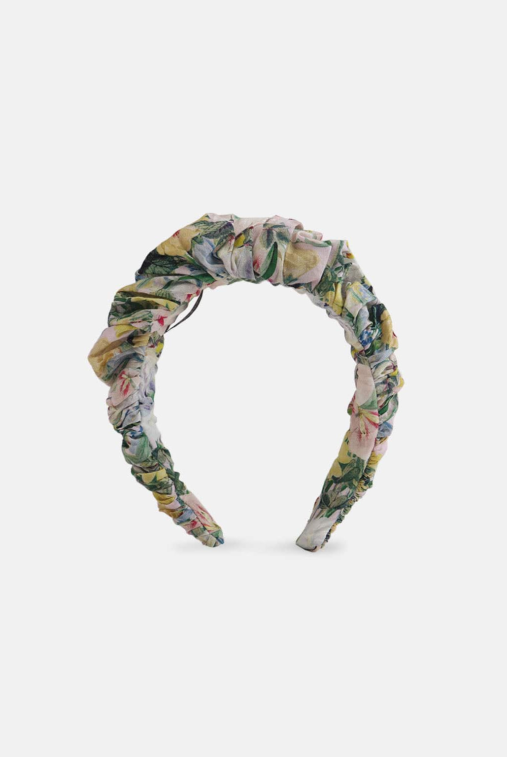 جينجرسنابس طوق شعر عريض منقوش بنقشة ورد بناتي متعدد الألوان