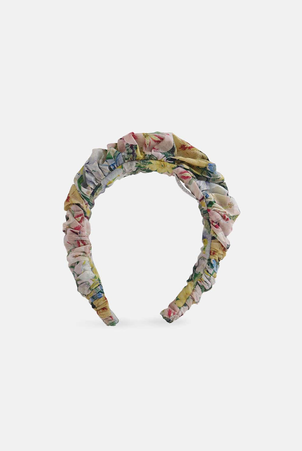 جينجرسنابس طوق شعر عريض منقوش بنقشة ورد بناتي متعدد الألوان