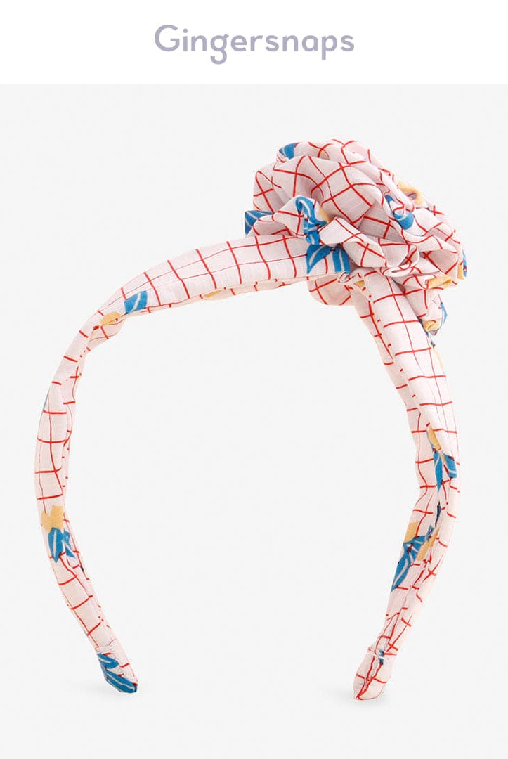 جينجرسنابس طوق شعر بناتي قماش متعدد الألوان