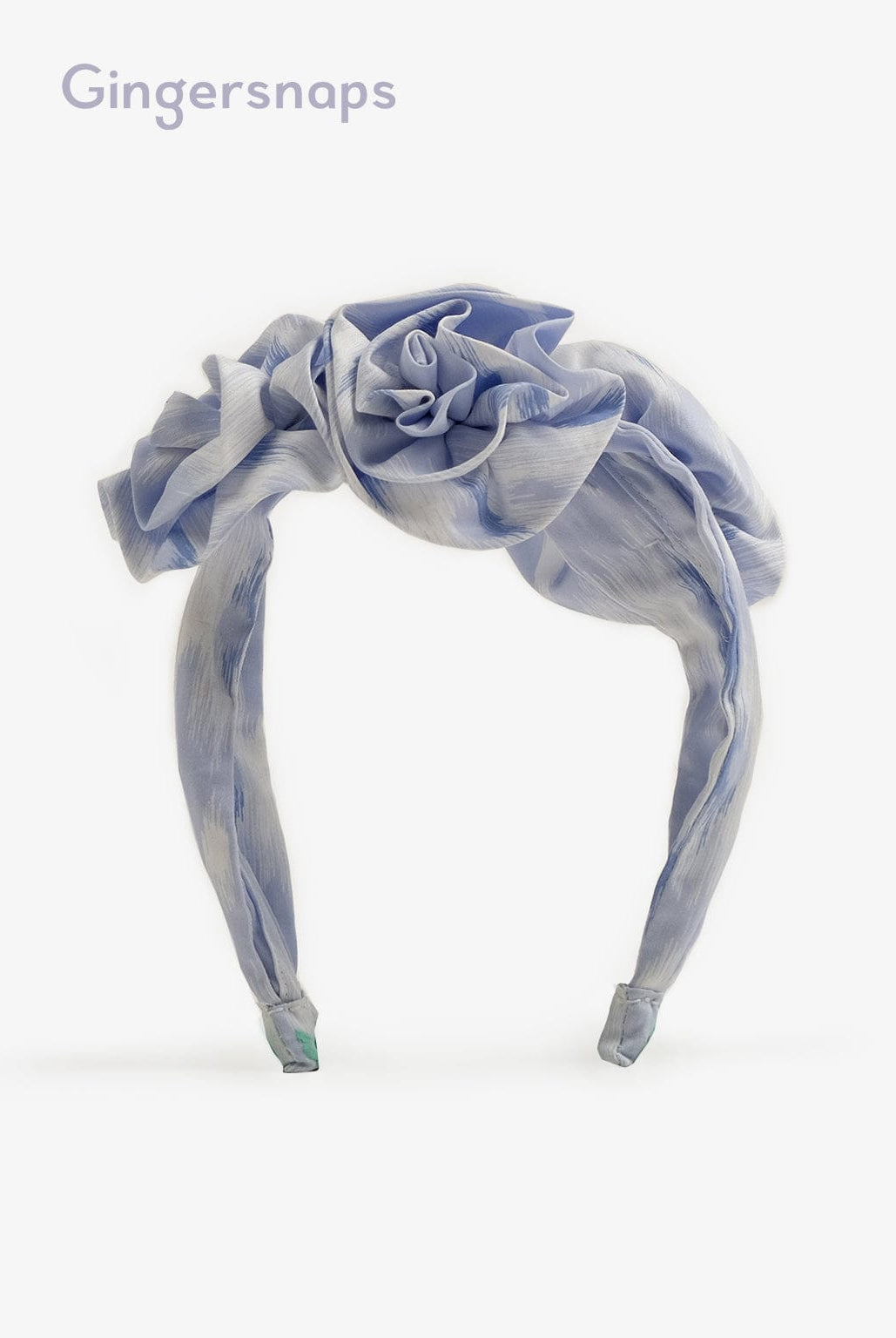 جينجرسنابس طوق شعر على شكل ورد بناتي أزرق