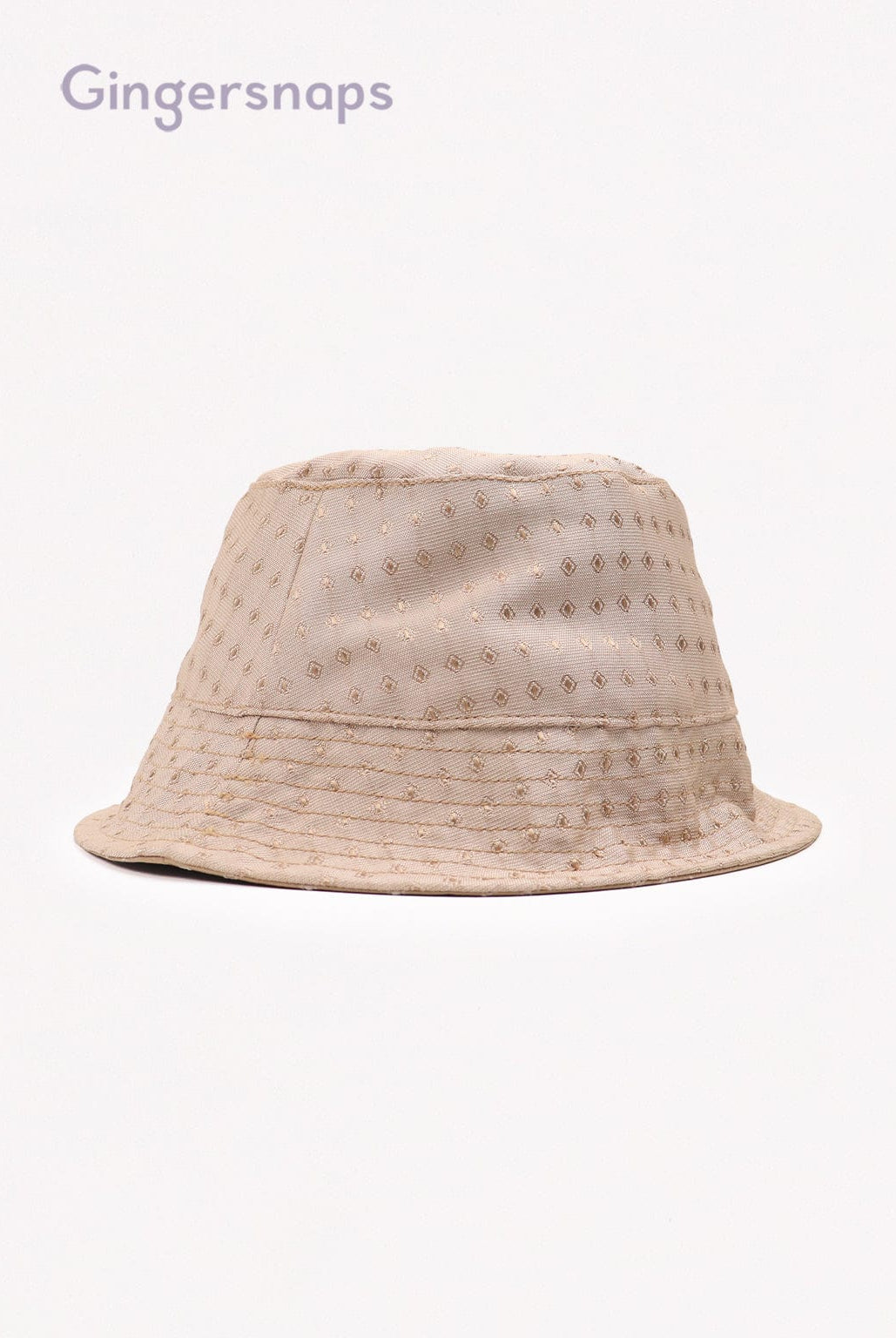 جينجرسنابس قبعة بناتي لامعة أصفر بني