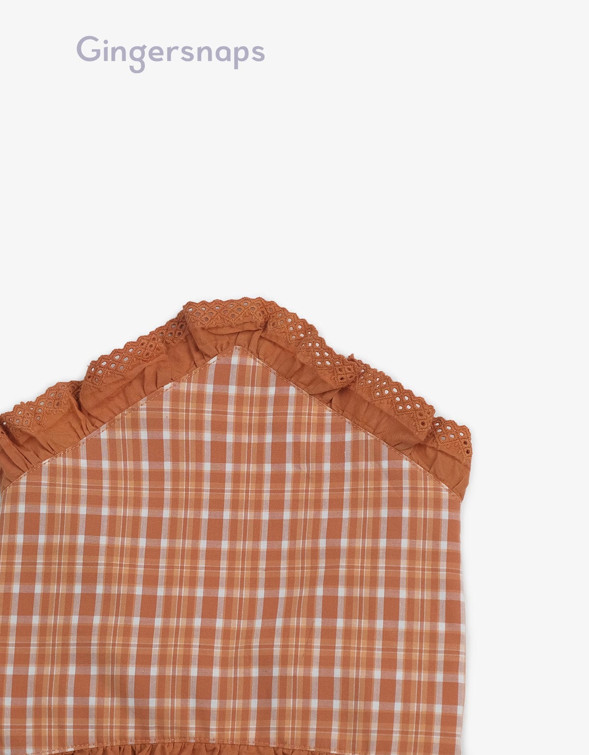 جينجرسنابس ربطة رأس مربعات مكشكشة بناتي بني