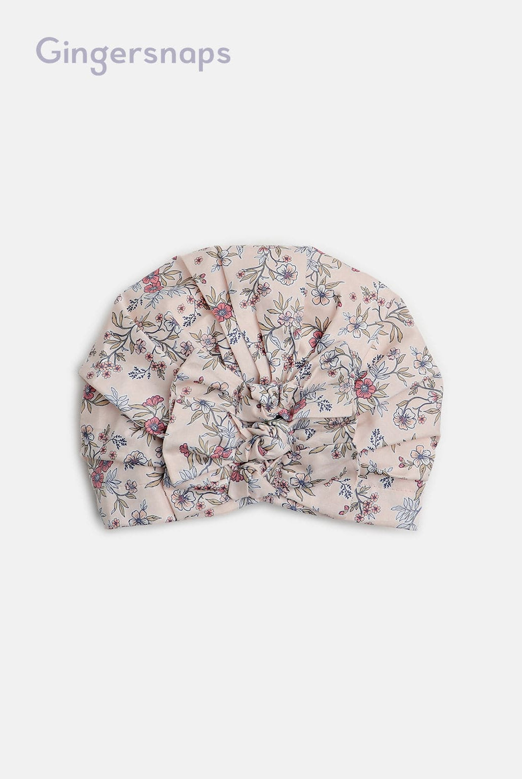 جينجرسنابس بونيه مشجر بفيونكة بناتي أطفال وردي