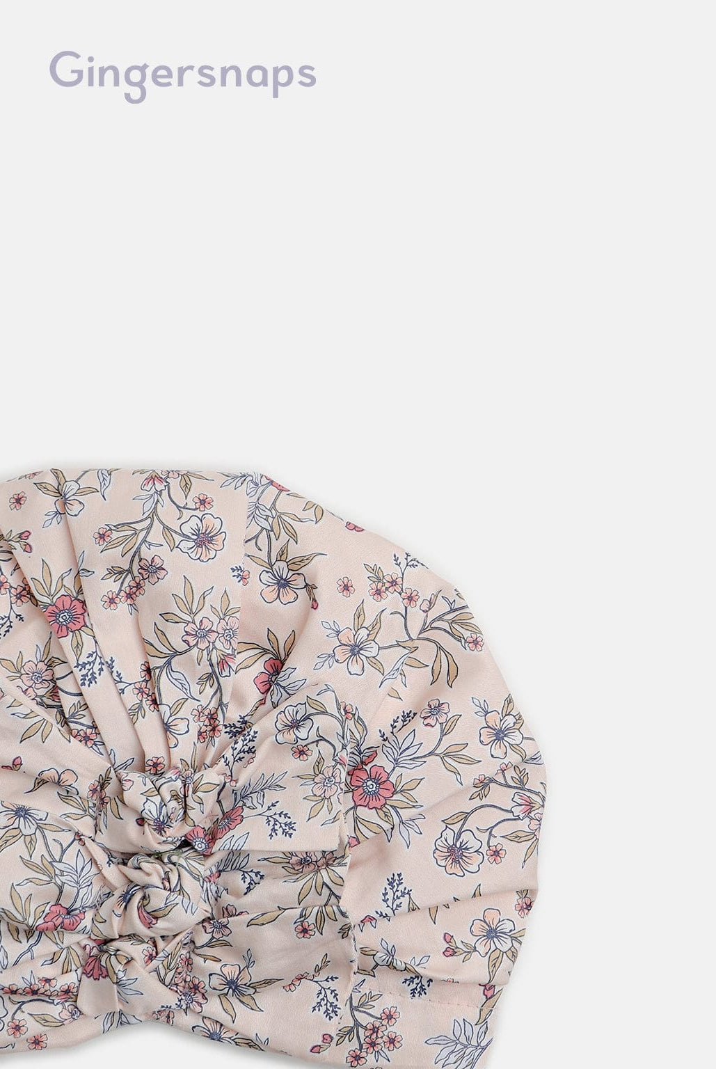 جينجرسنابس بونيه مشجر بفيونكة بناتي أطفال وردي