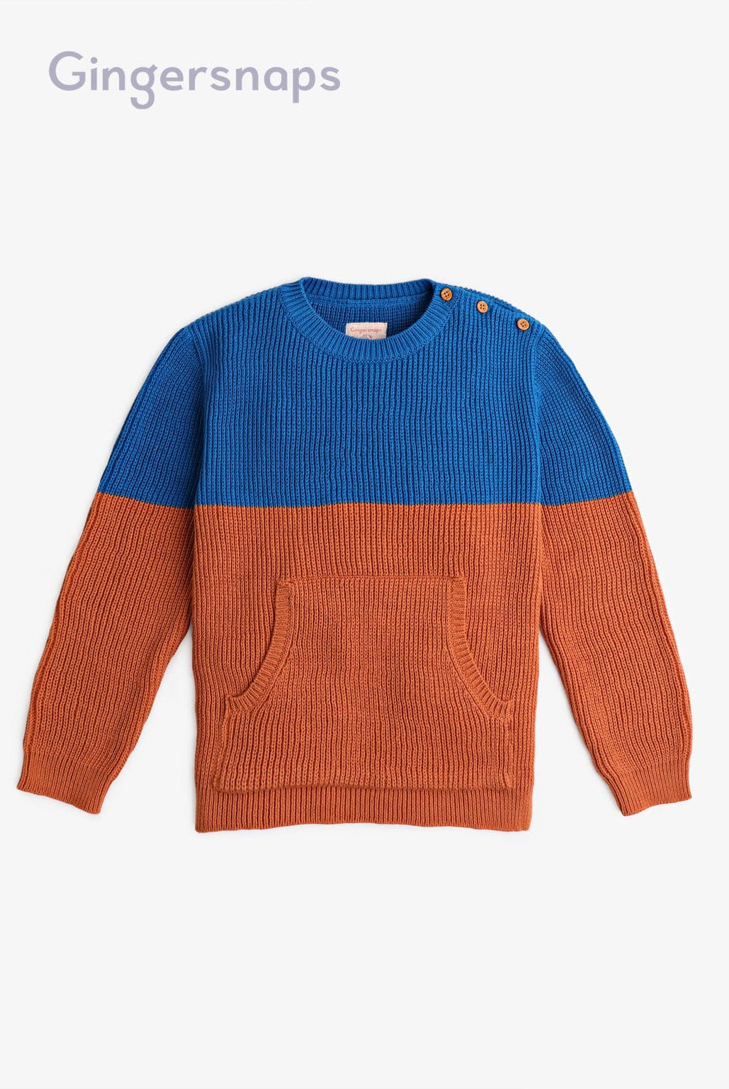 جينجرسنابس بلوفر سادة يجيب واحد وأزرار أمامية كم طويل أولادي متعدد الألوان