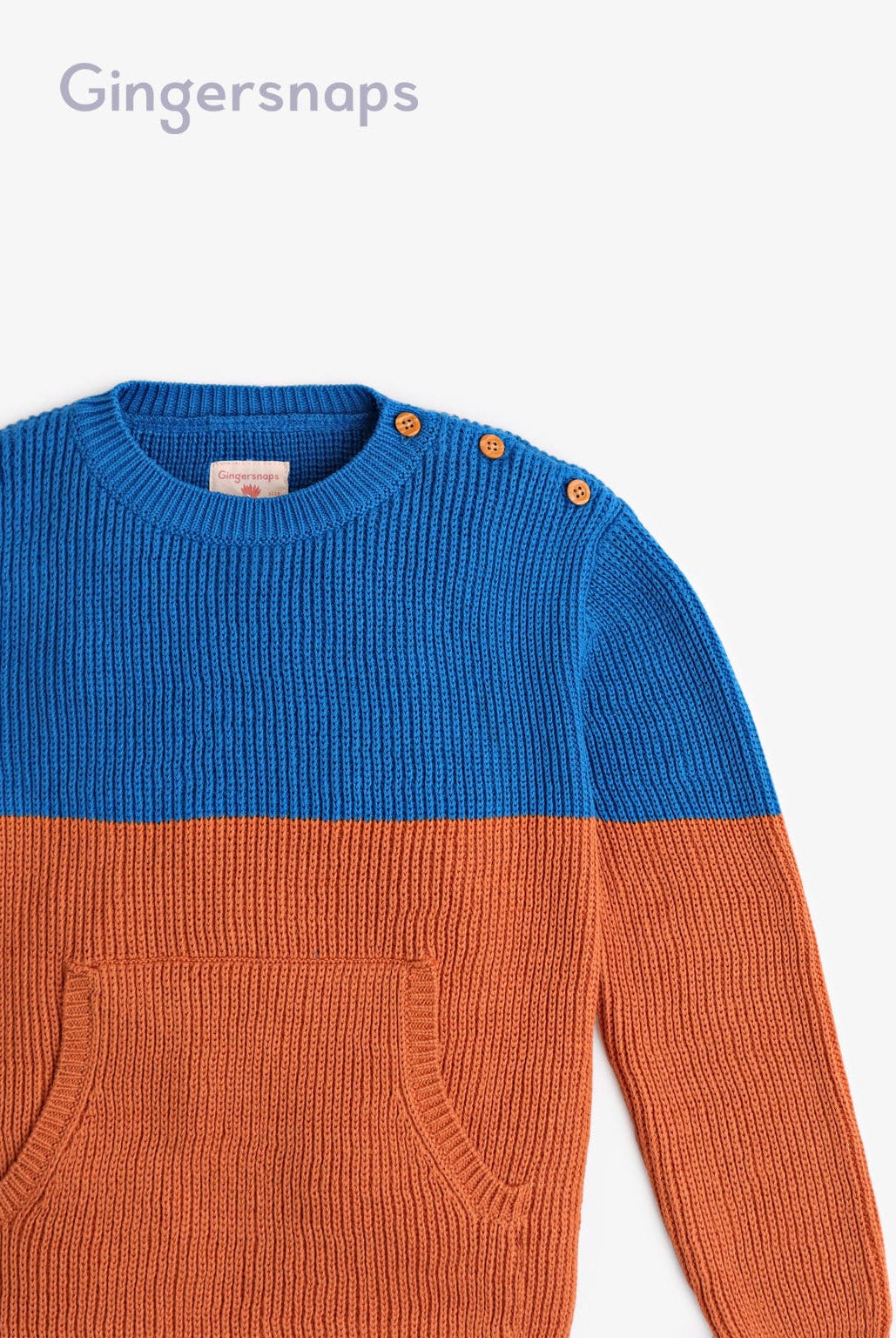 جينجرسنابس بلوفر سادة يجيب واحد وأزرار أمامية كم طويل أولادي متعدد الألوان