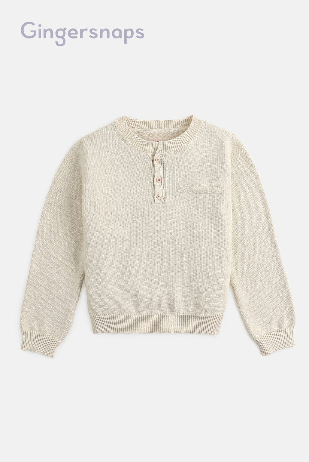 جينجرسنابس بلوفر أولادي أزرار أمامية كم طويل