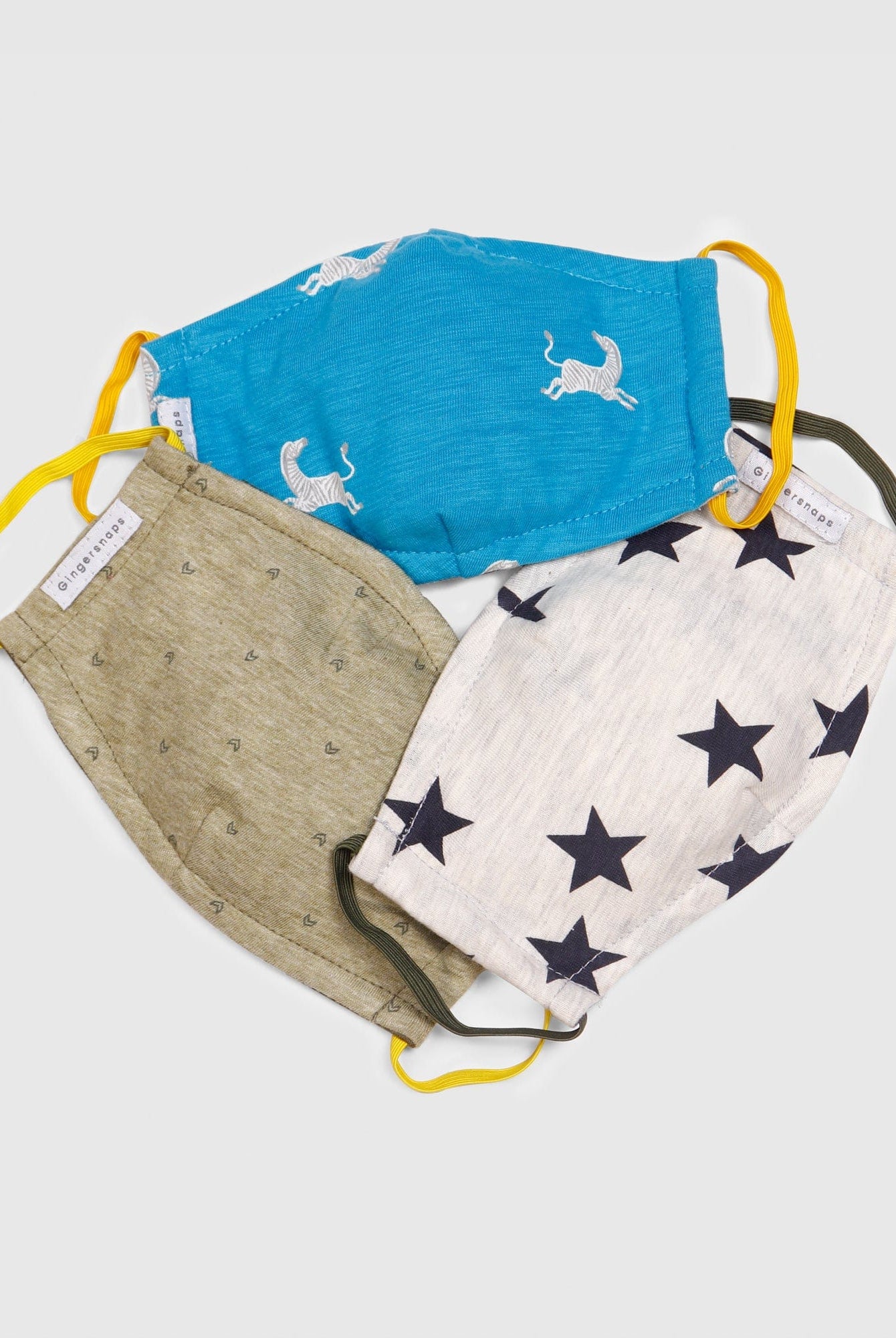 جينجرسنابس كمامات وجه منقوشة ولادي متعدد الألوان