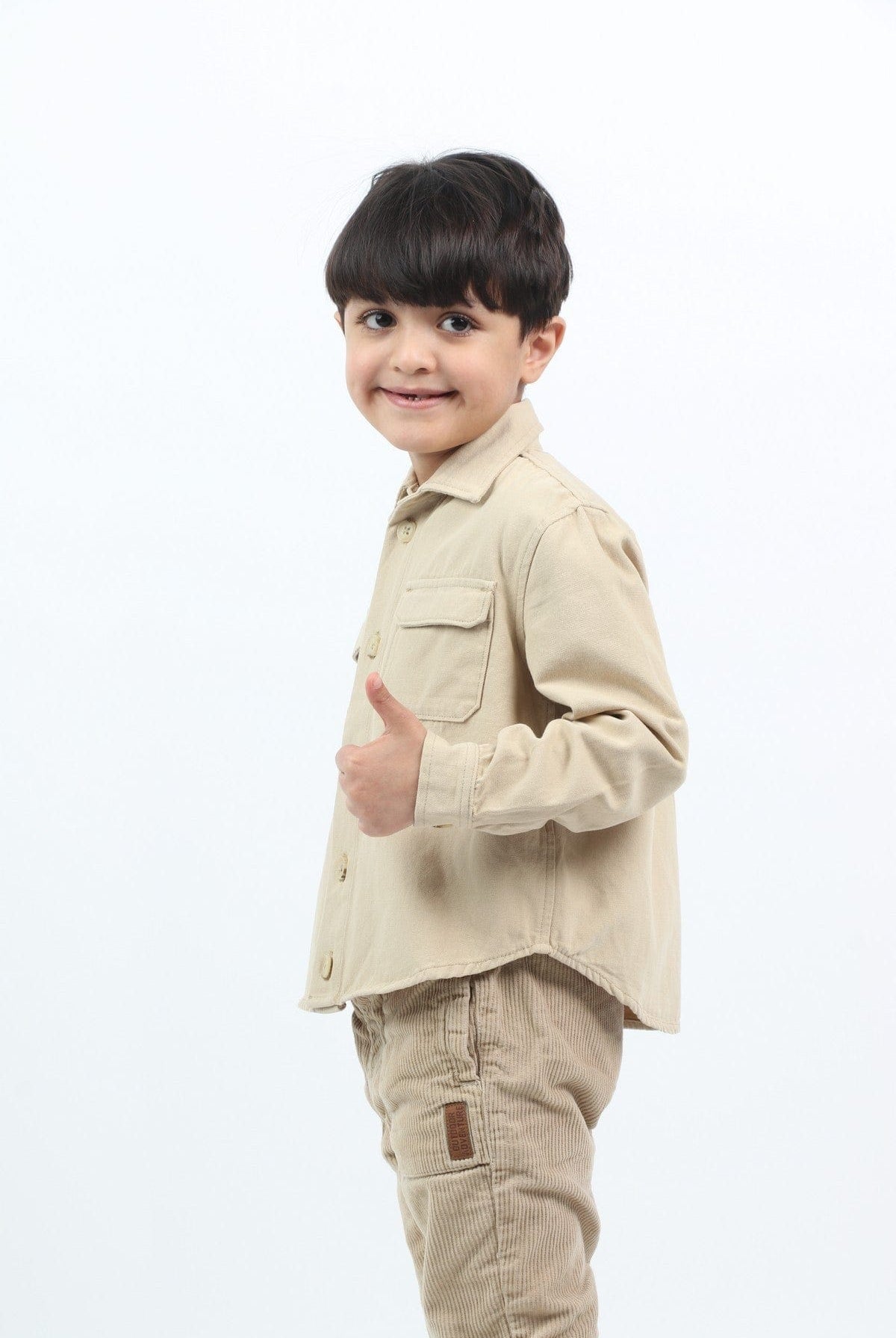 جينجرسنابس سترة أطفال بأزرار أمامية كم طويل ولادي بيج