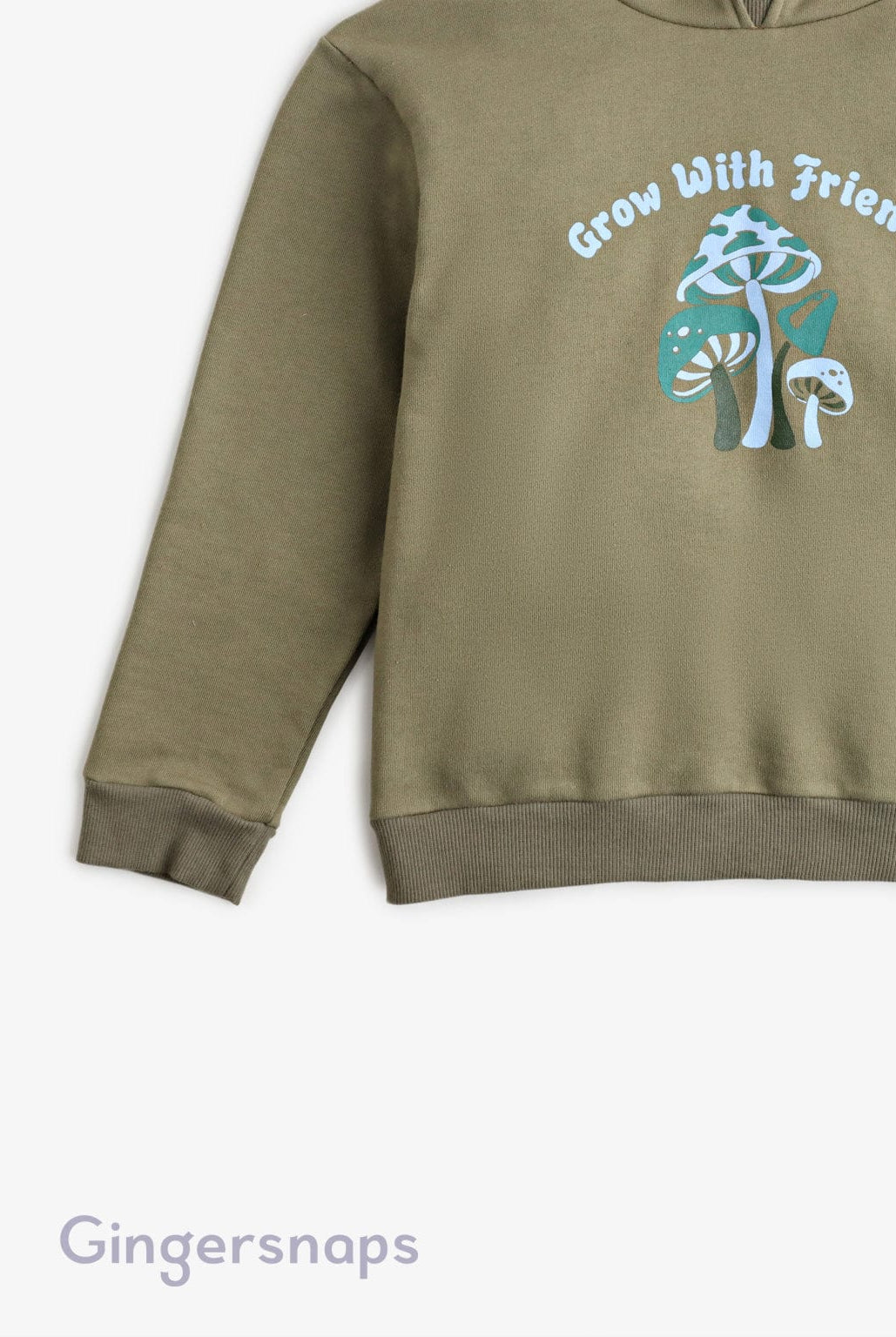 جينجرسنابس سويت شيرت كم طويل وقبعة أولادي أخضر