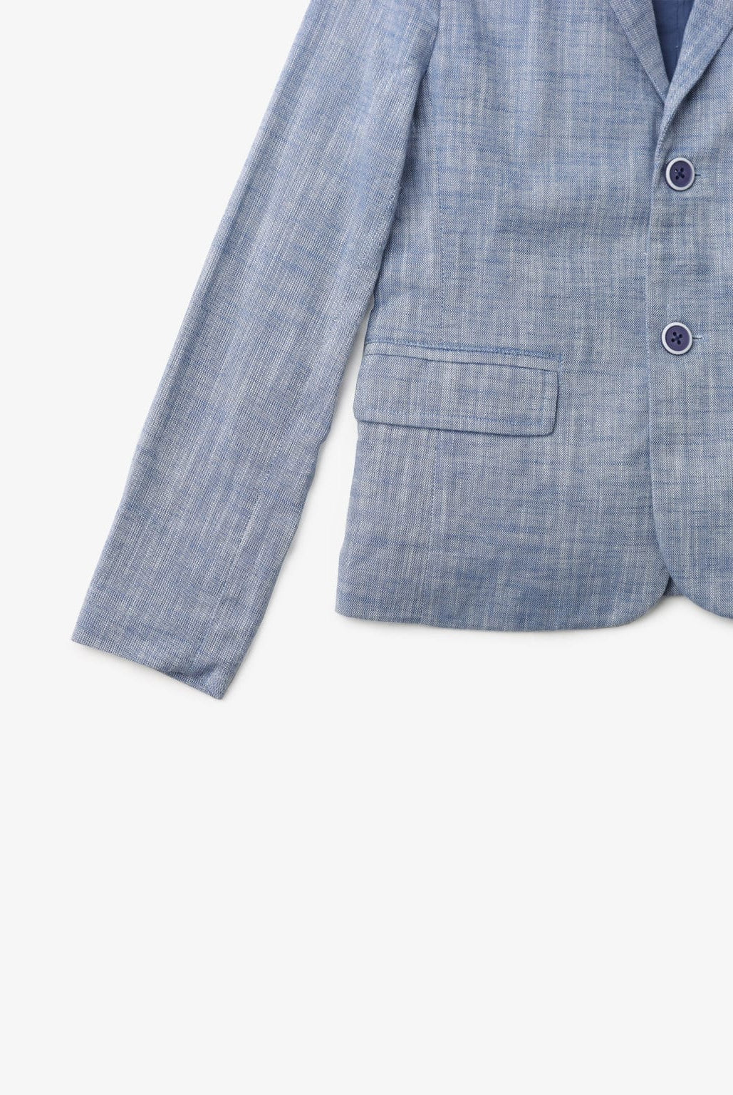 جينجرسنابس جاكيت أولادي بأزرار أمامية كم طويل أزرق