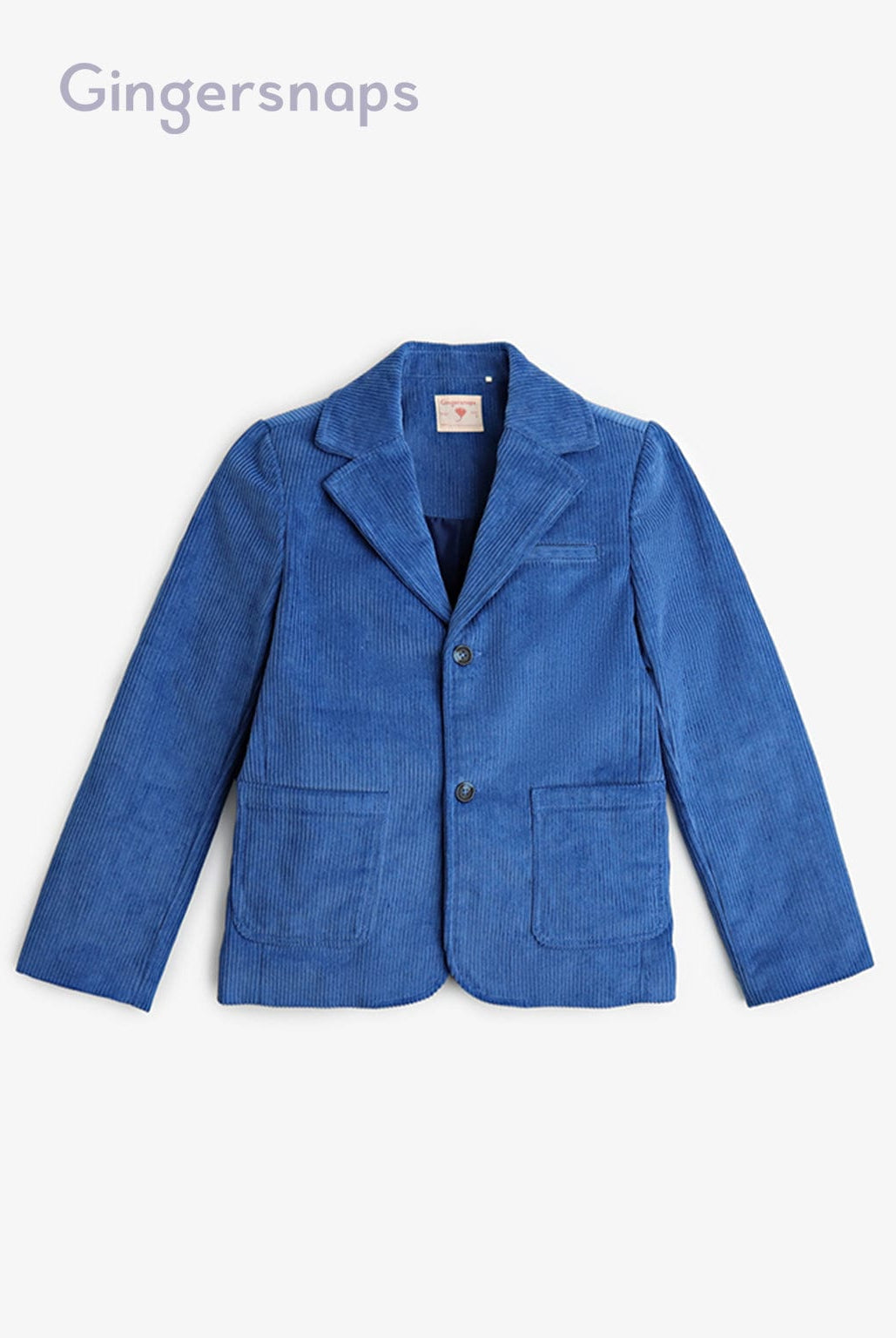 جينجرسنابس سترة بجيوب أمامية وأزرار كم طويل أطفال ولادي أزرق