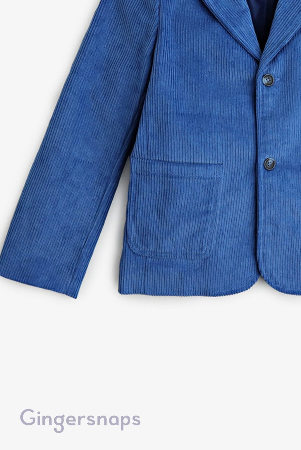 جينجرسنابس سترة بجيوب أمامية وأزرار كم طويل أطفال ولادي أزرق