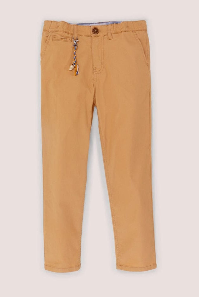 جينجرسنابس بنطلون ولادي سادة بسحاب وزرار أمامي برتقالي غامق