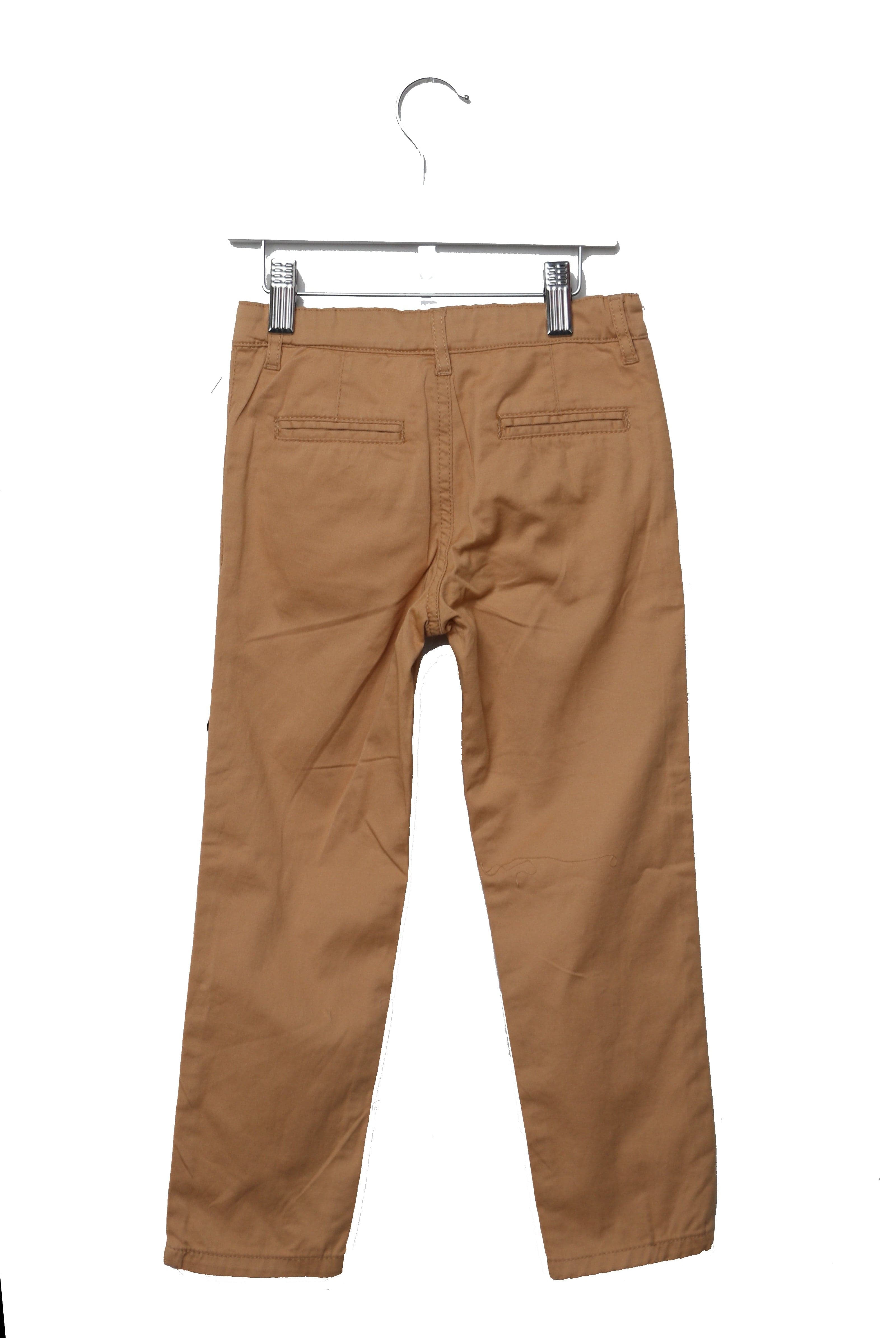 جينجرسنابس بنطلون ولادي سادة بسحاب وزرار أمامي برتقالي غامق