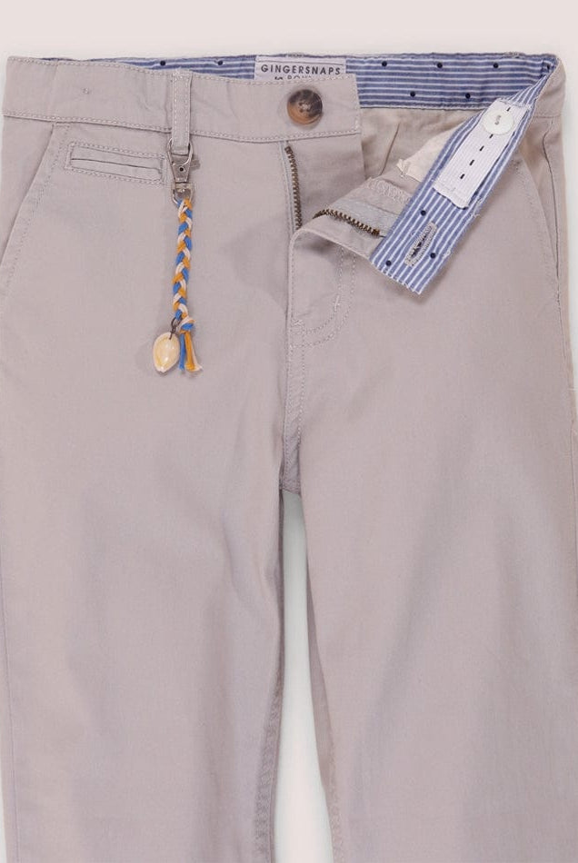 جينجرسنابس بنطلون سادة بنية قدم من الأسفل رمادي