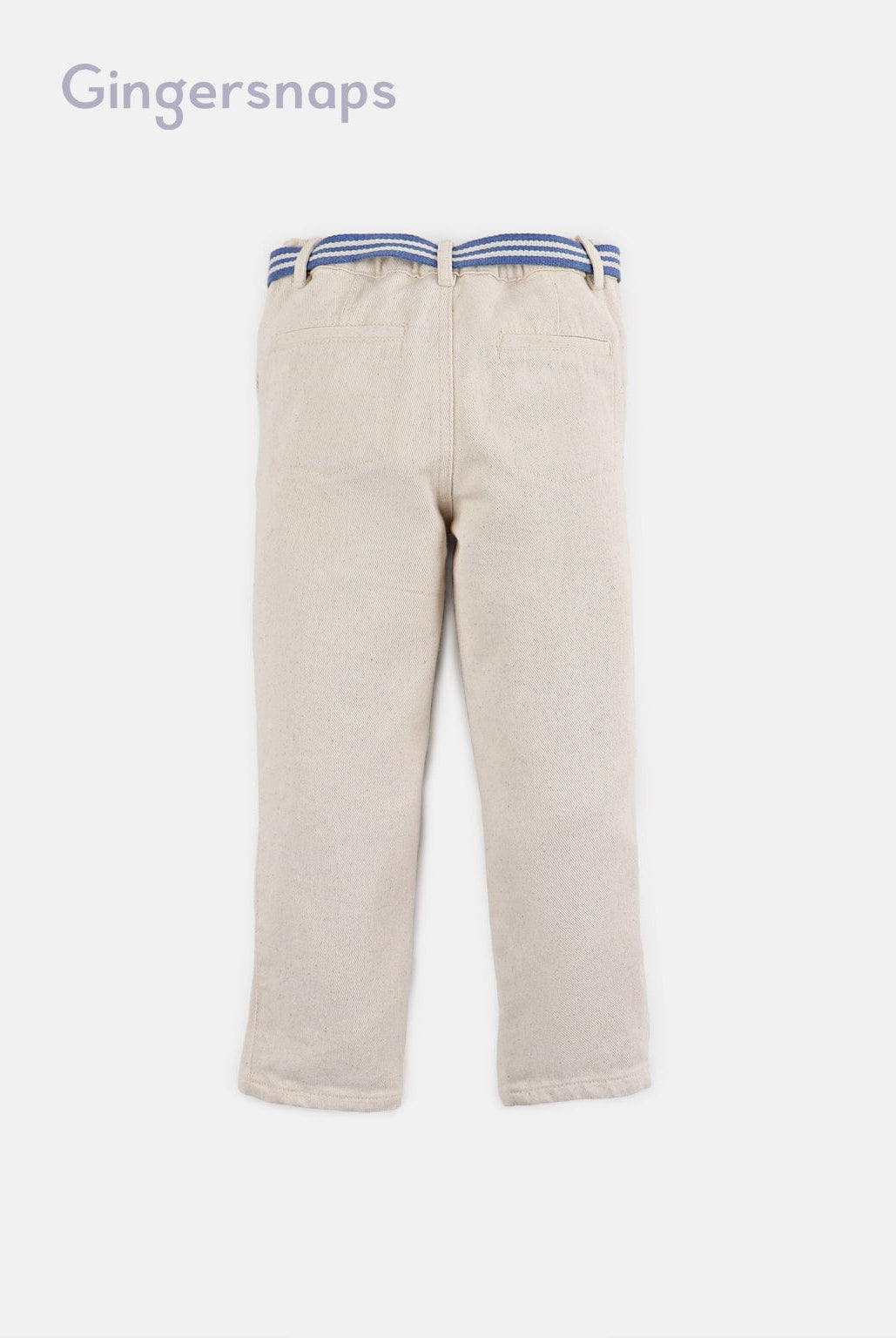 جينجرسنابس بنطلون ولادي سادة بسحاب وجيوب جانبية أبيض