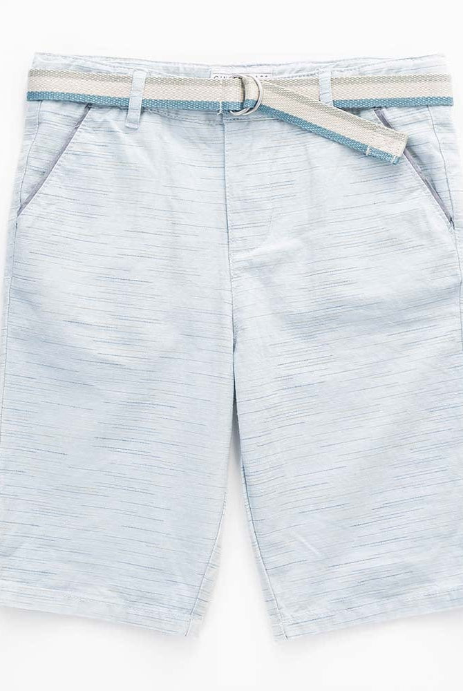 جينجرسنابس شورت ولادي مخطط بالعرض أزرق خفيف