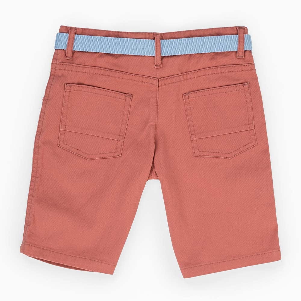 جينجرسنابس شورت ولادي منسوج سادة قرمزي