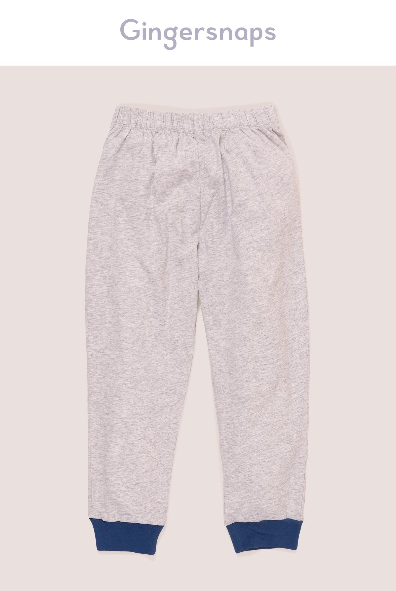 جينجرسنابس بيجامة أولادي تيشيرت منقوش وبنطلون كم طويل أصفر/رمادي