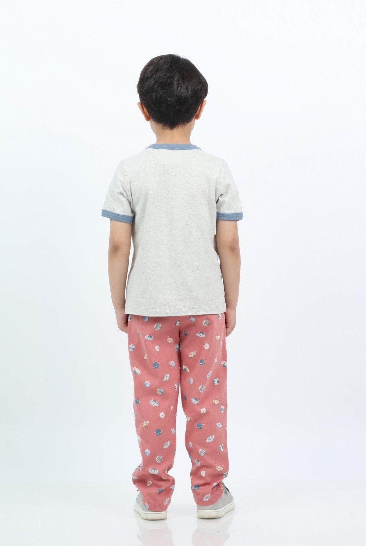 جينجرسنابس بيجامة اولاد رضع صيفي بطبعة أطباق طائرة متعدد الألوان