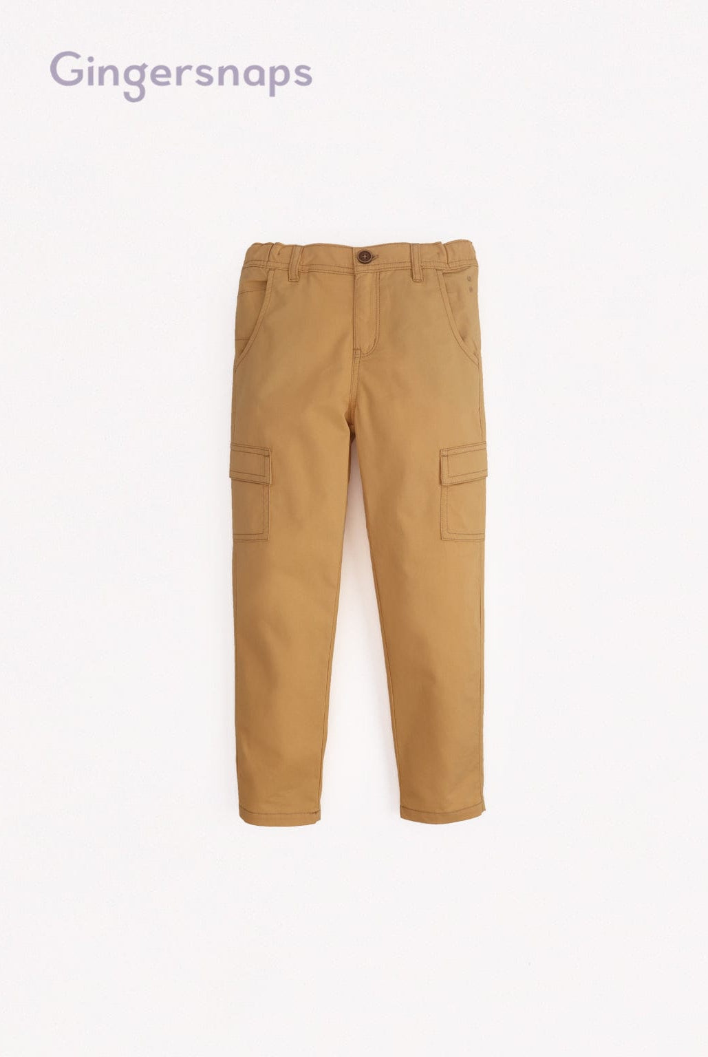 جينجرسنابس بنطلون سادة بجيوب أولادي فخاري