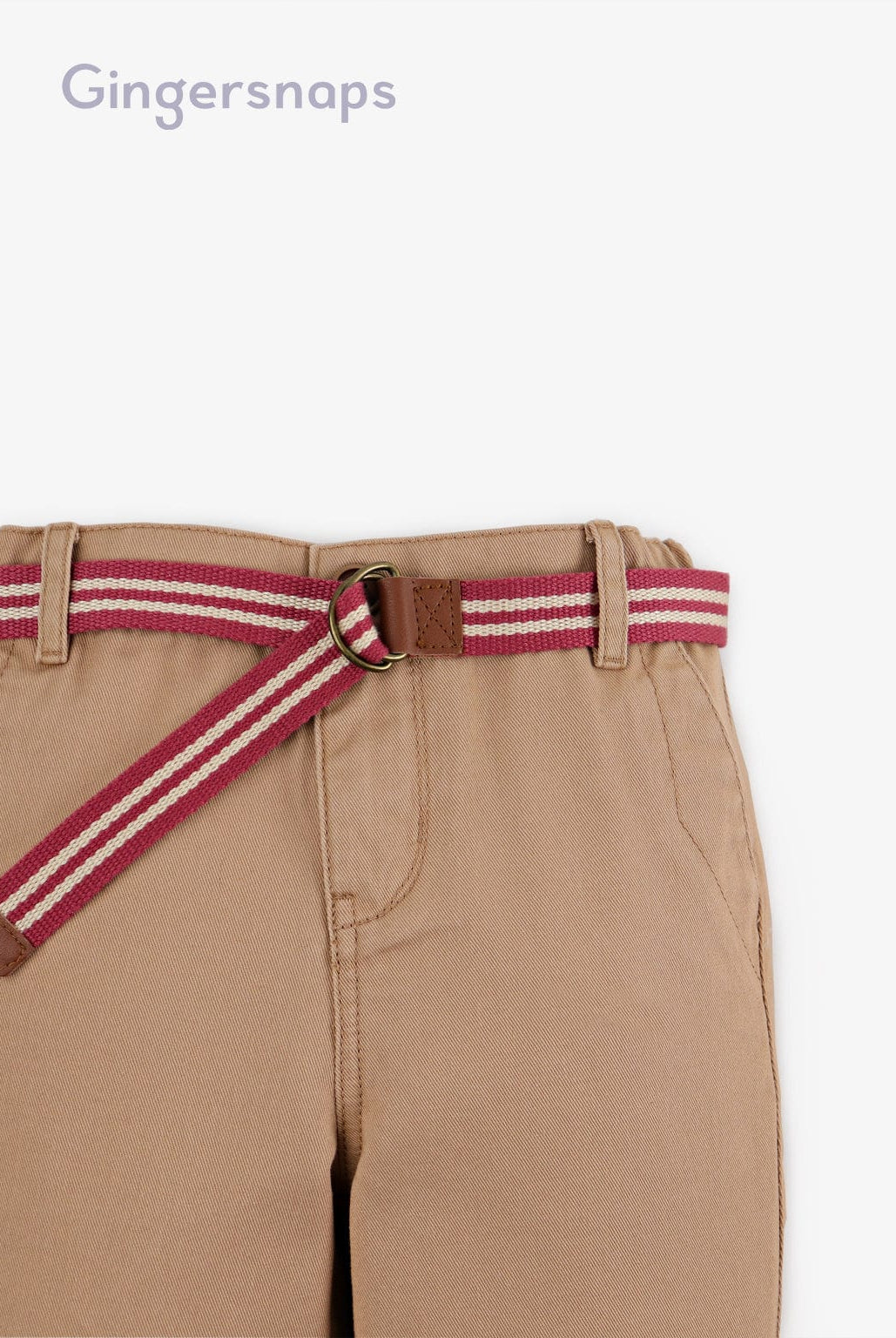 جينجرسنابس بنطلون اطفال ولادي سادة بني