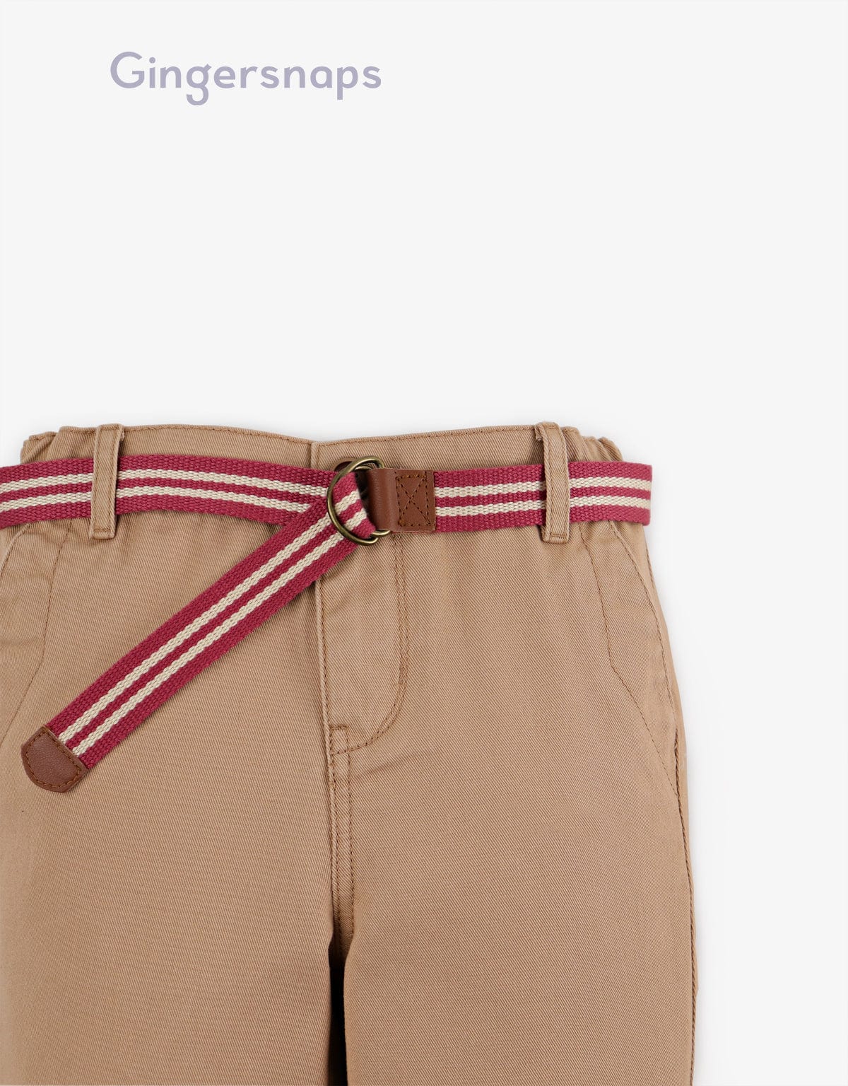 جينجرسنابس بنطلون اطفال ولادي سادة بني