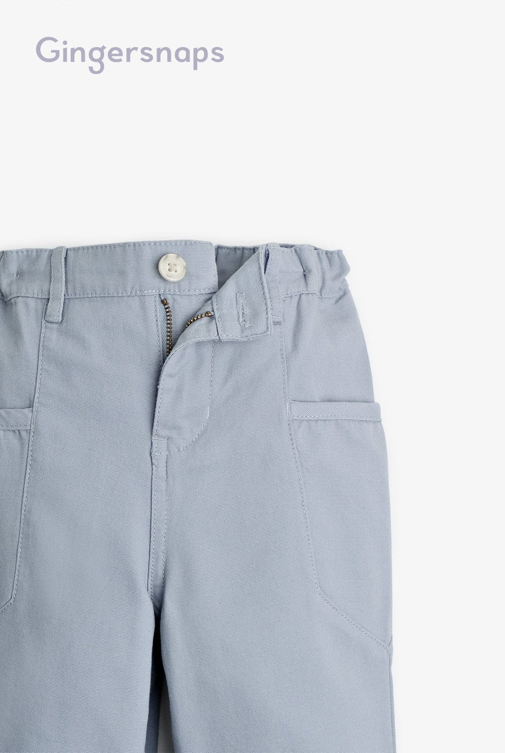 جينجرسنابس بنطلون ولادي سادة بجيوب واسعة أزرق
