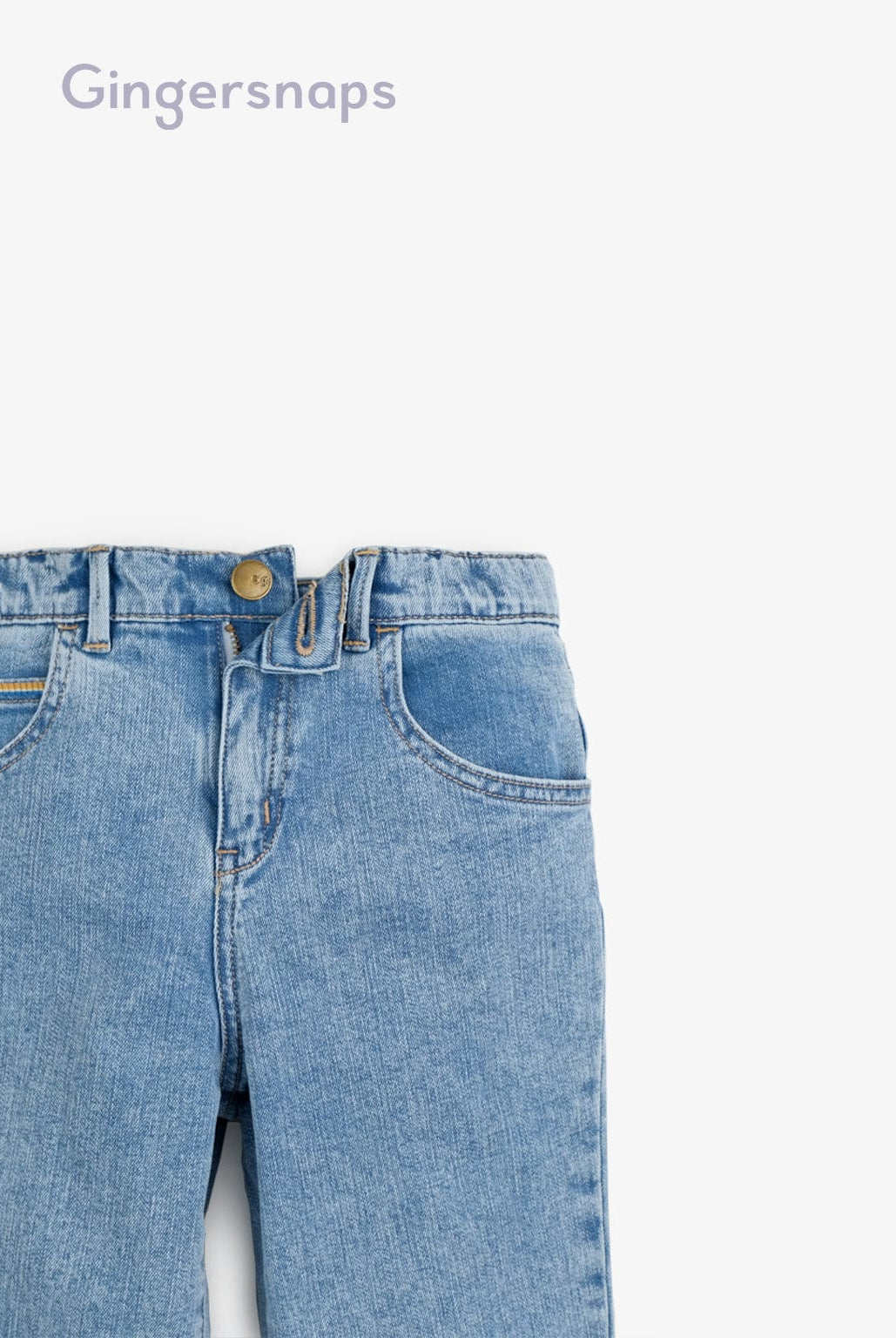 جينجرسنابس بنطلون جينز سادة بجيوب جانبية أولادي أزرق