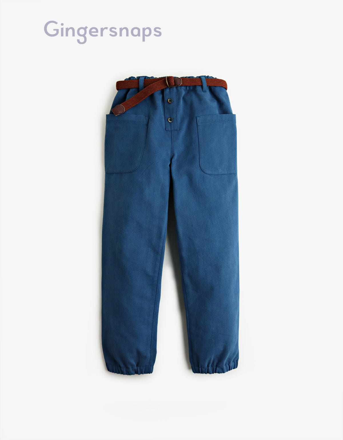 جينجرسنابس بنطلون أولادي بسوار مطاطي وجيوب أمامية أزرق